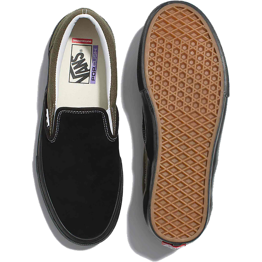 Vans Skate Slip On Black Grape Leaf Shoes