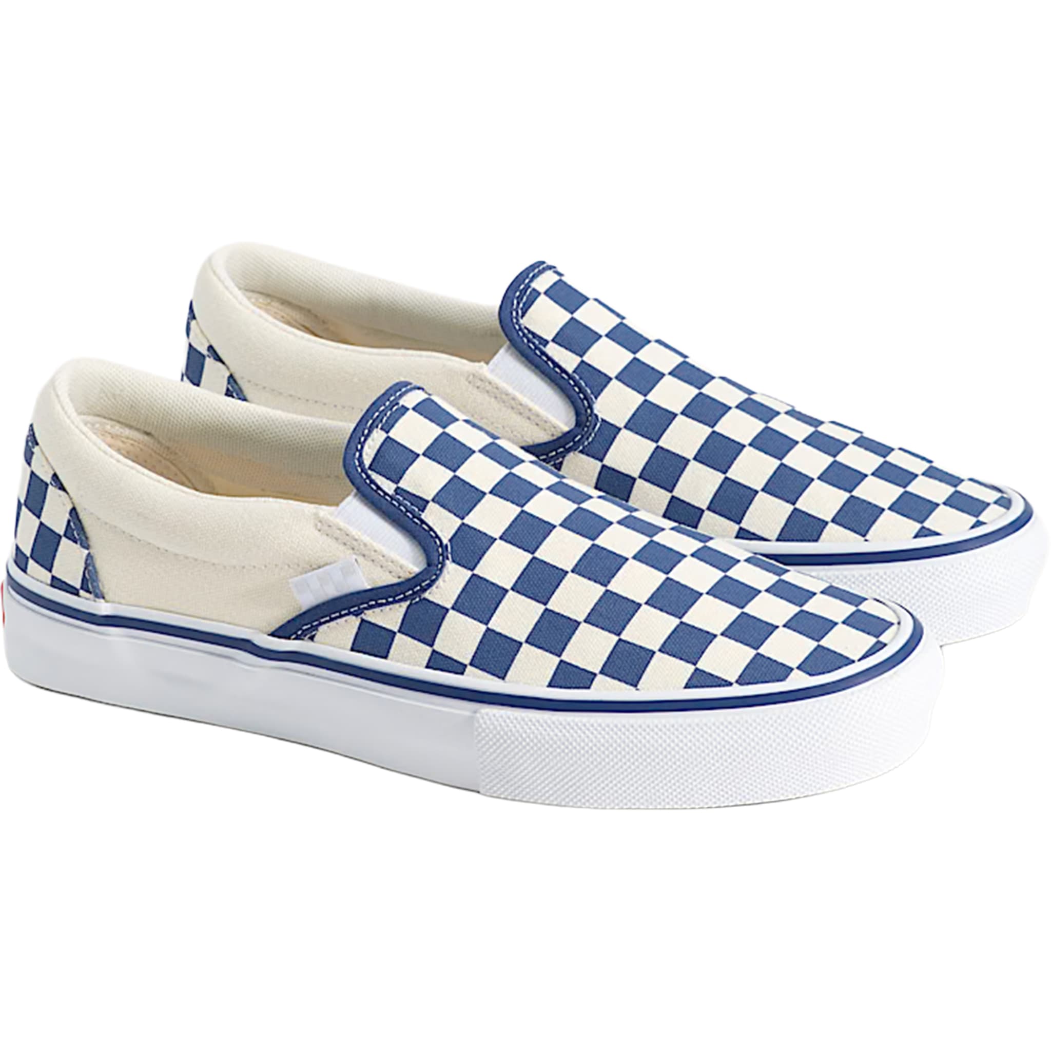 Vans Skate Slip On Shoe Blue Checkerboard Shoes