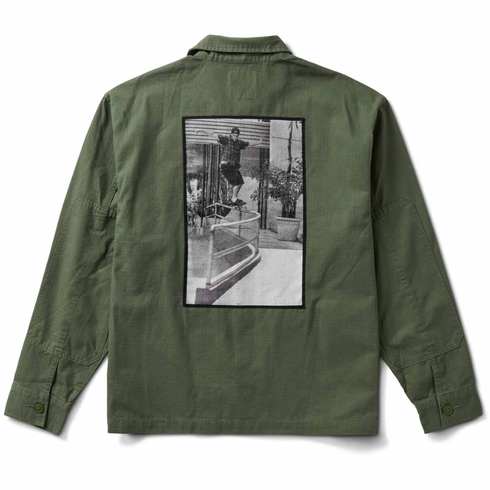 Vans Skate X Atiba Haze Military Overshirt Pine Green Casual Jackets