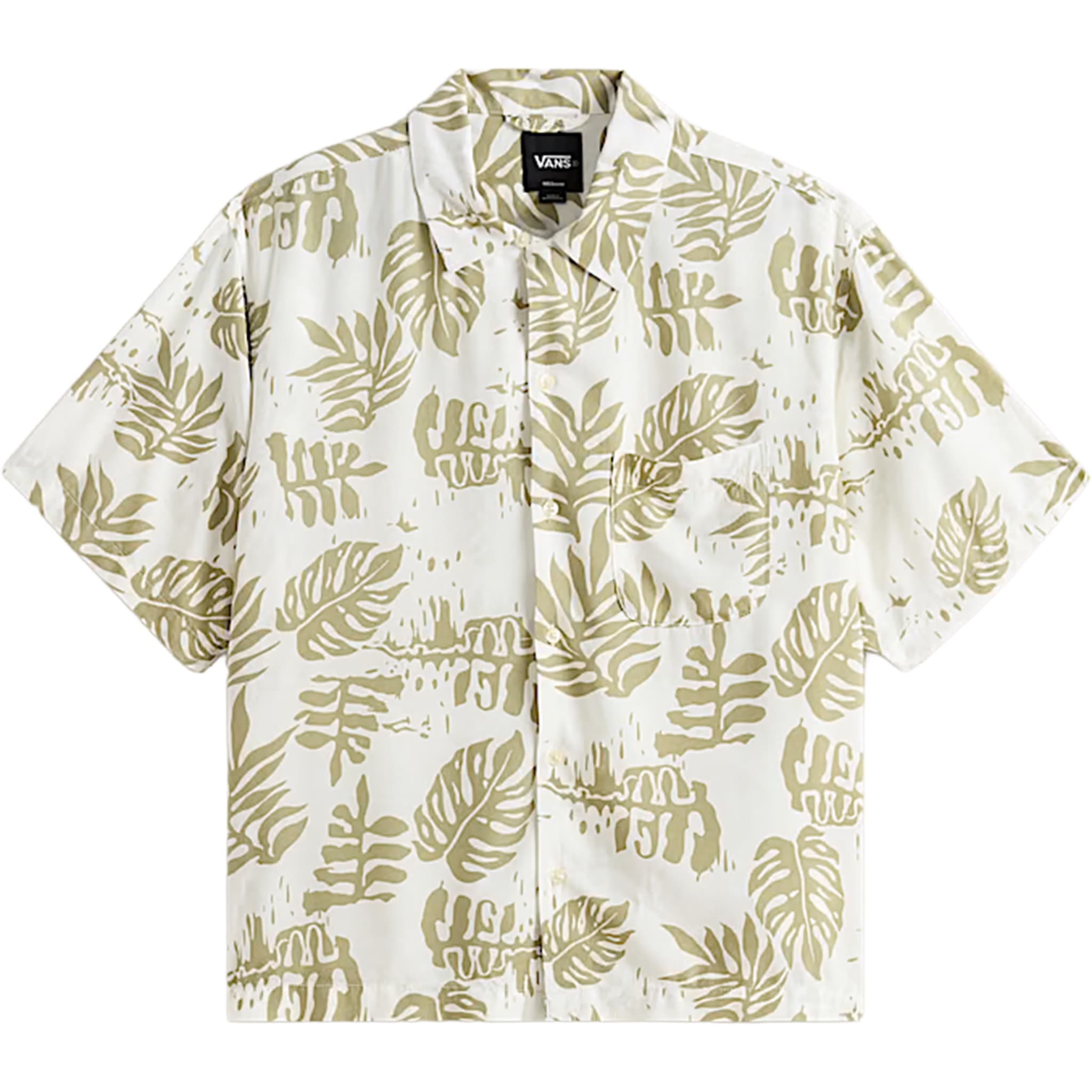 Vans Van Doren Printed Camp Shirt Soft Sage Green Button Up