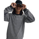 Vans Wesley Stripe Long Sleeve Knit Shirt Faded Black Sweatshirts