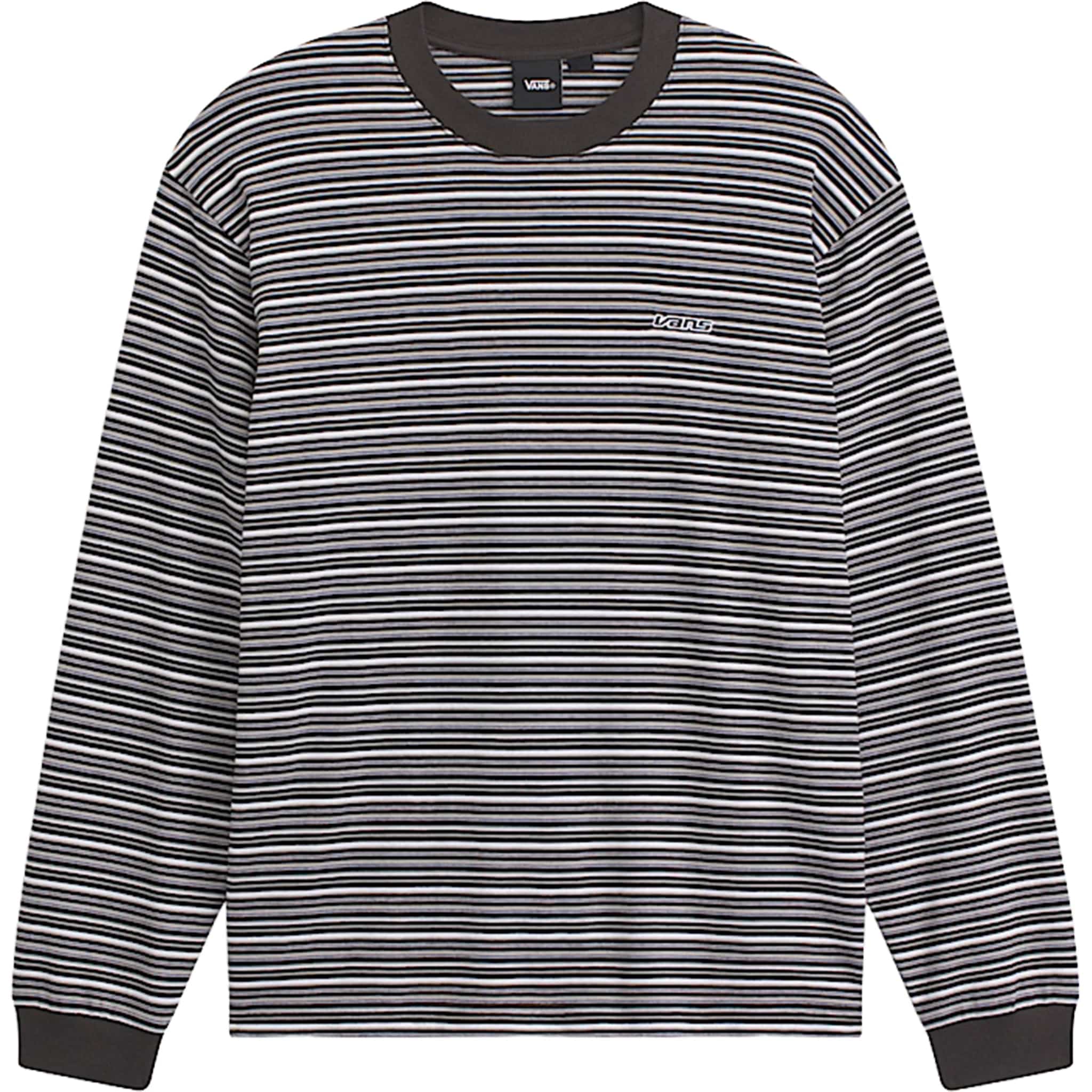 Vans Wesley Stripe Long Sleeve Knit Shirt Faded Black Sweatshirts