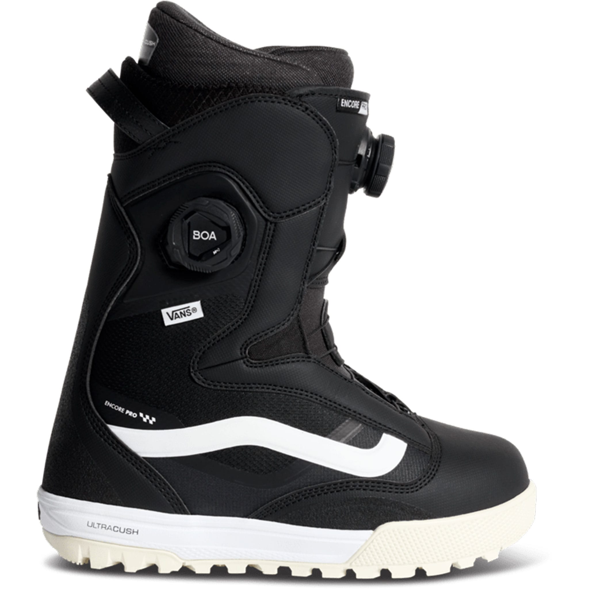 Vans Women's Encore Pro 2.0 Snowboard Boot Black White 2027 Womens Snowboard Boots