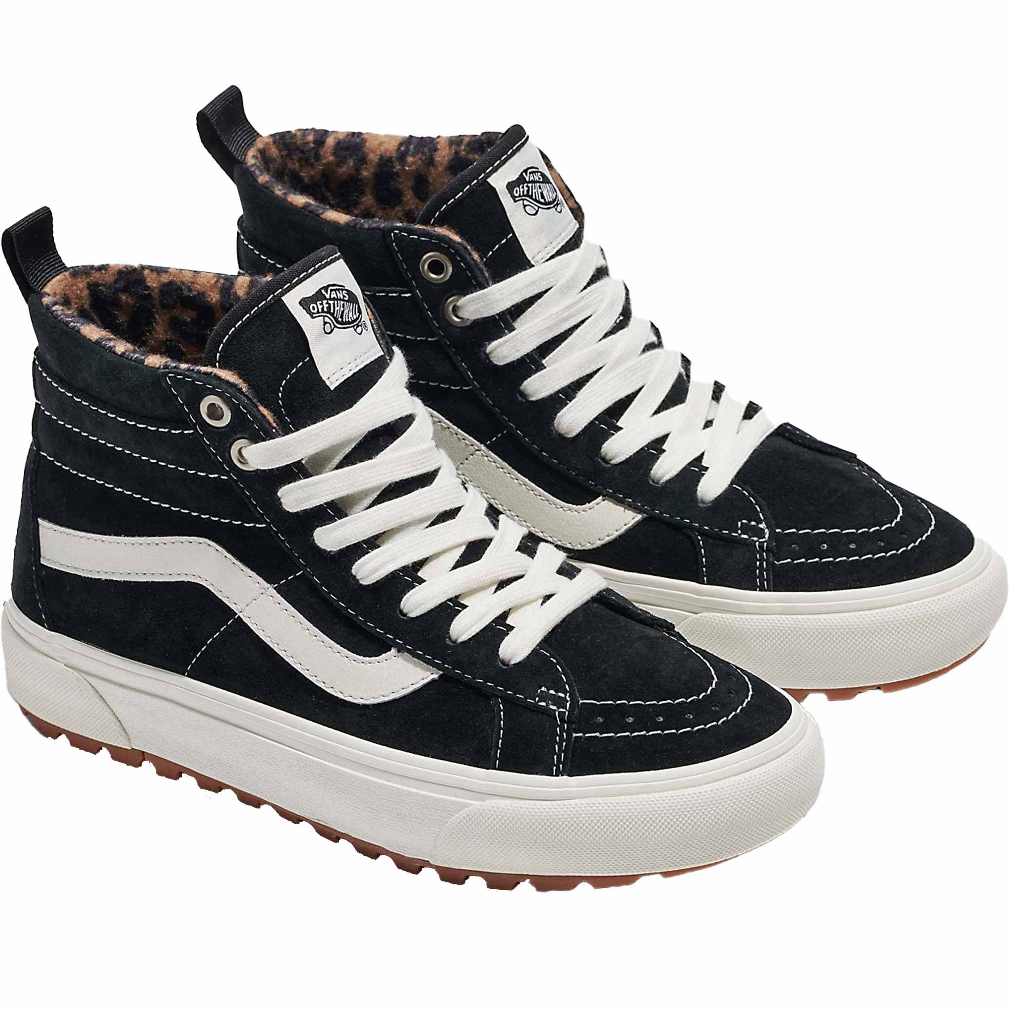 Vans Womens Suede MTE-1 Sk8-Hi Shoe Black Leopard Shoes