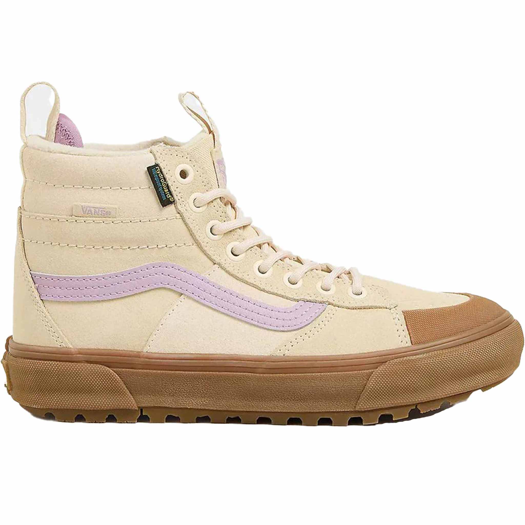 Vans Womens Waterproof MTE Sk8-Hi Shoe White Purple Shoes