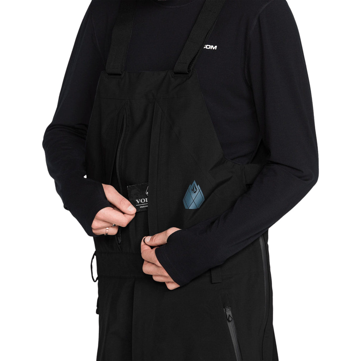 Volcom Anyox 3L Gore Pro Bib Black 2027 Mens Snowboard Pants