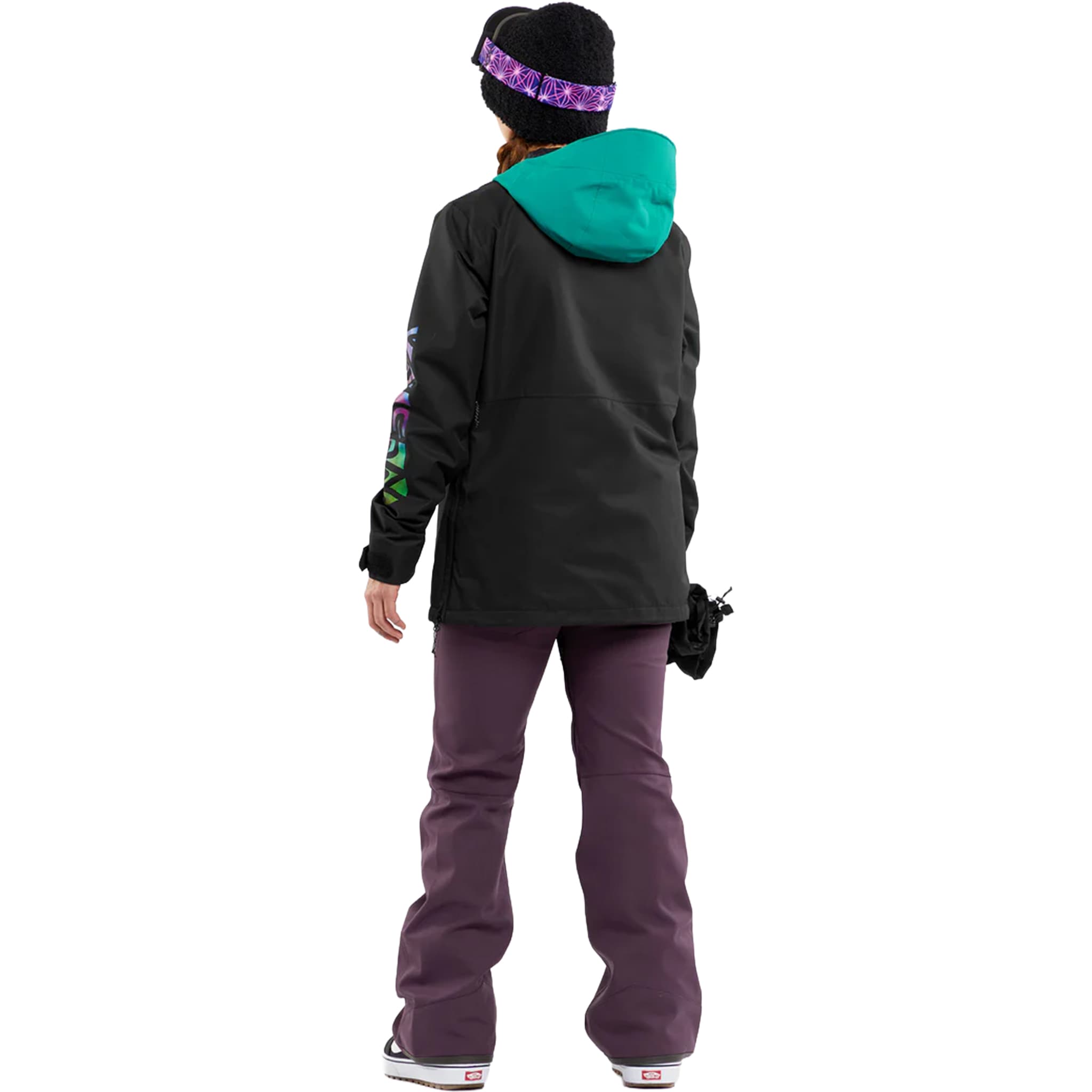 Volcom Ashfield Pullover Jacket Black 2024 Womens Snowboard Jackets