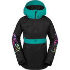 Volcom Ashfield Pullover Jacket Black 2024 Womens Snowboard Jackets