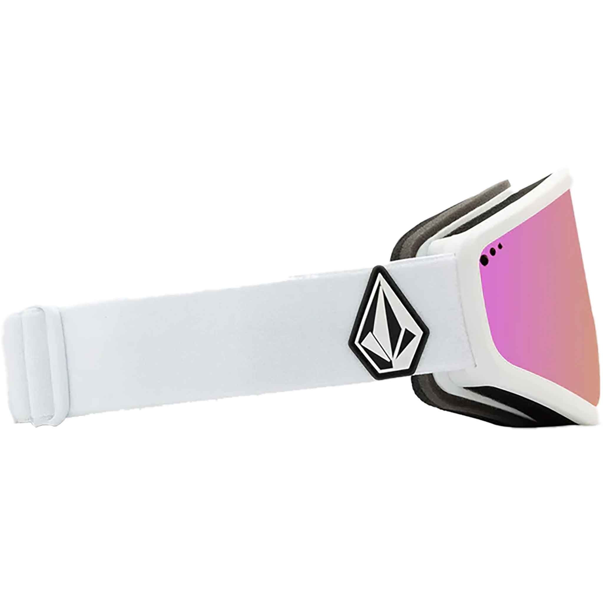 Volcom Attunga Matte White Pink Chrome Goggles