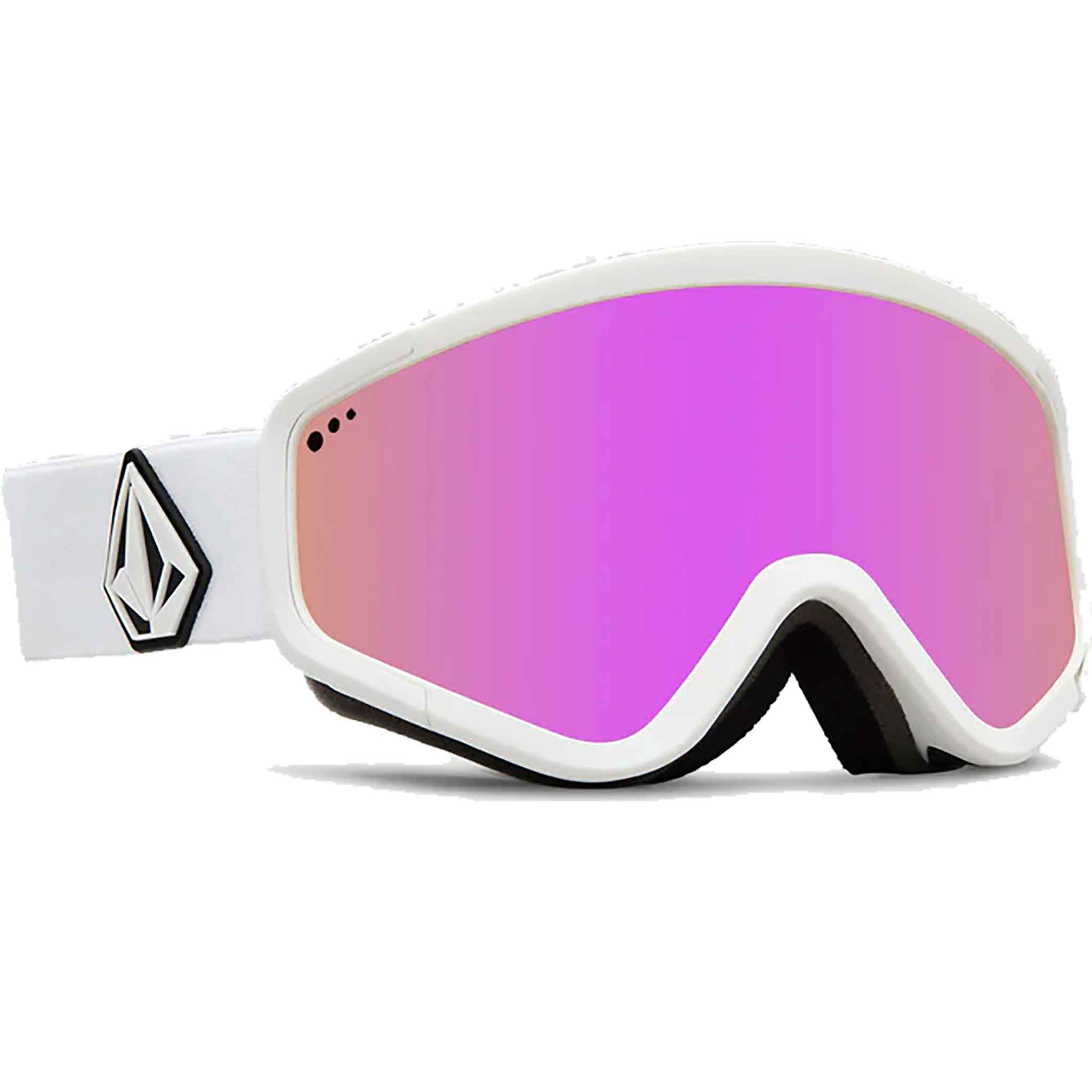 Volcom Attunga Matte White Pink Chrome Goggles