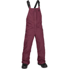 Volcom Barkley Kids Insulated Bibs Burgundy 2025 Youth Pants