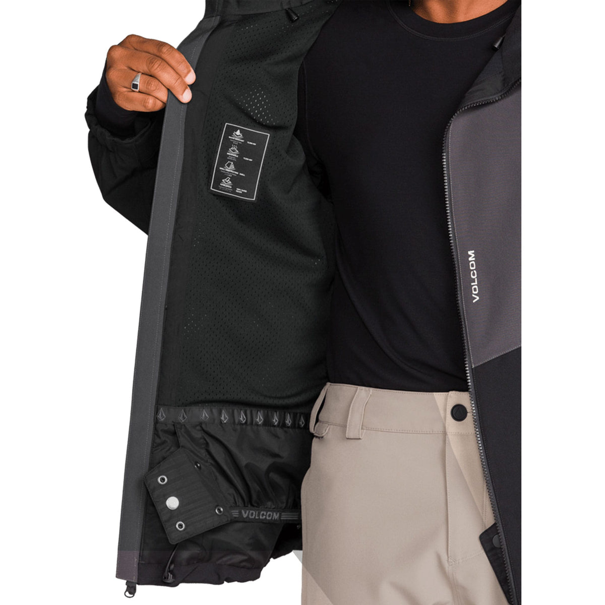 Volcom Brighton Full Zip Jacket Dark Grey 2027 Mens Snowboard Jackets