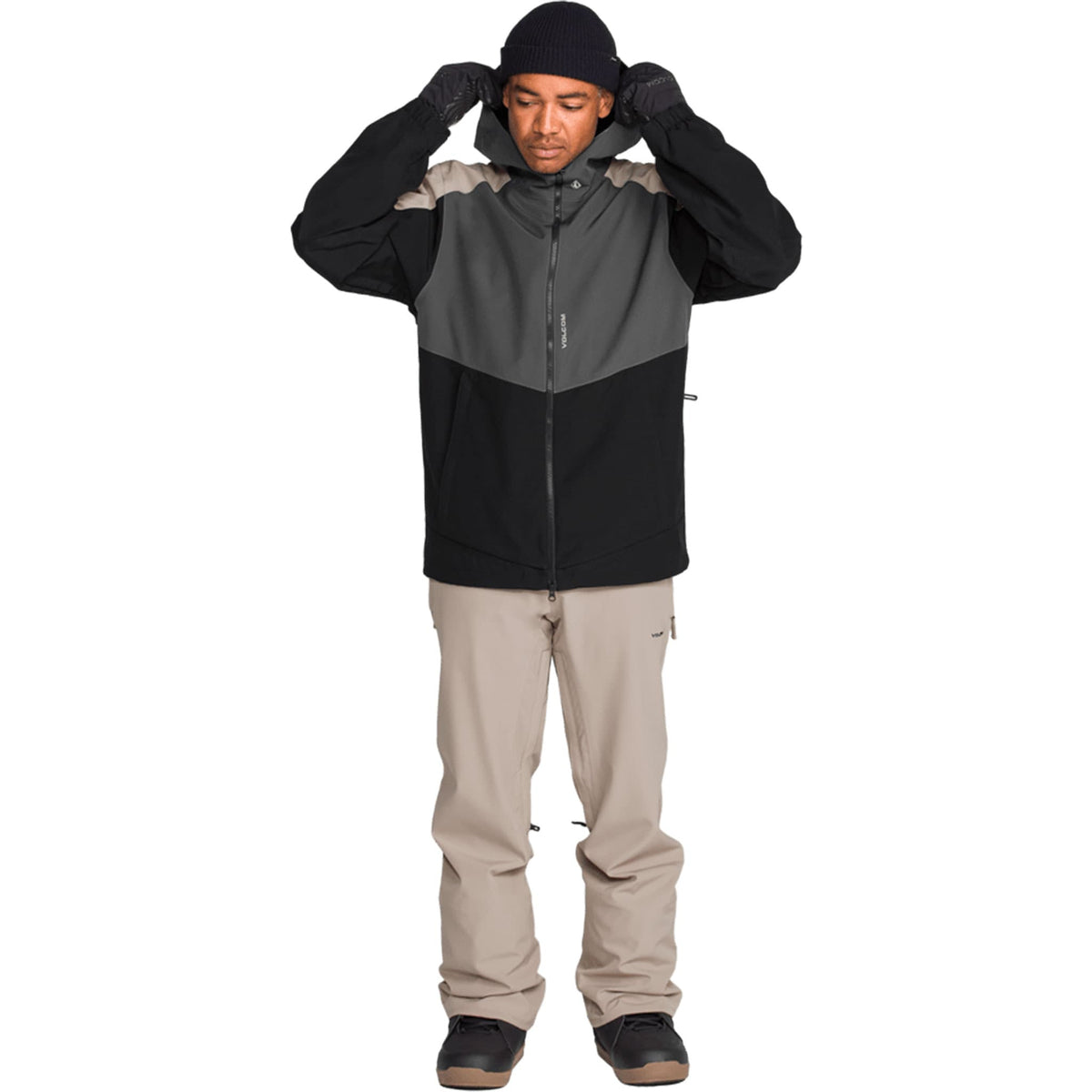 Volcom Brighton Full Zip Jacket Dark Grey 2027 Mens Snowboard Jackets