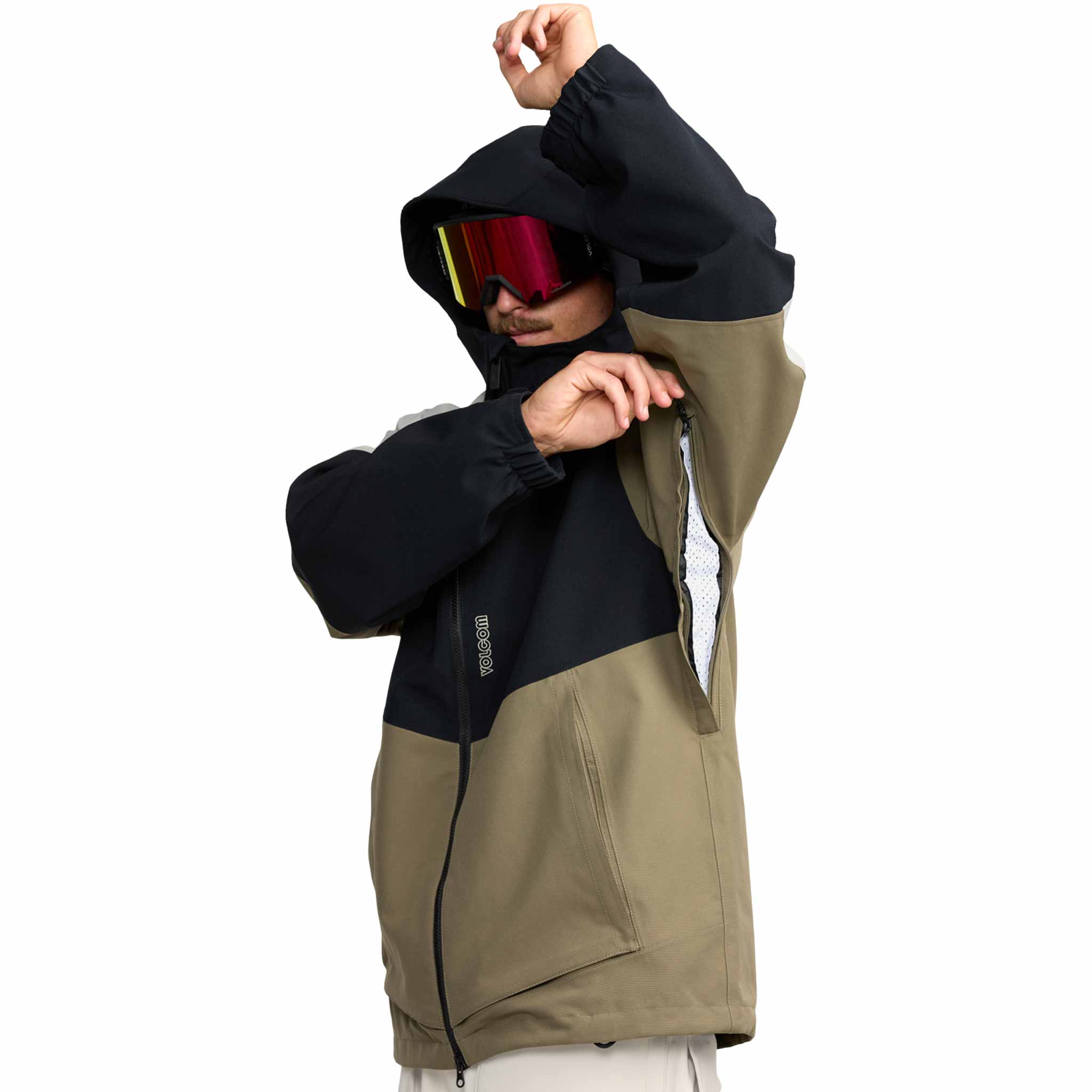 Volcom Brighton Full Zip Jacket Military 2026 Mens Snowboard Coat