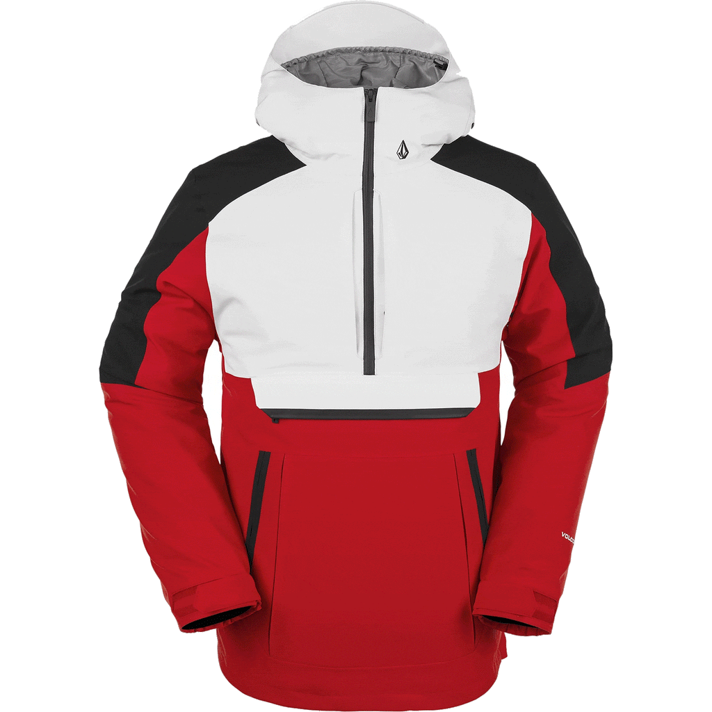 Volcom Brighton Pullover Jacket Red 2024 Mens Snowboard Coat
