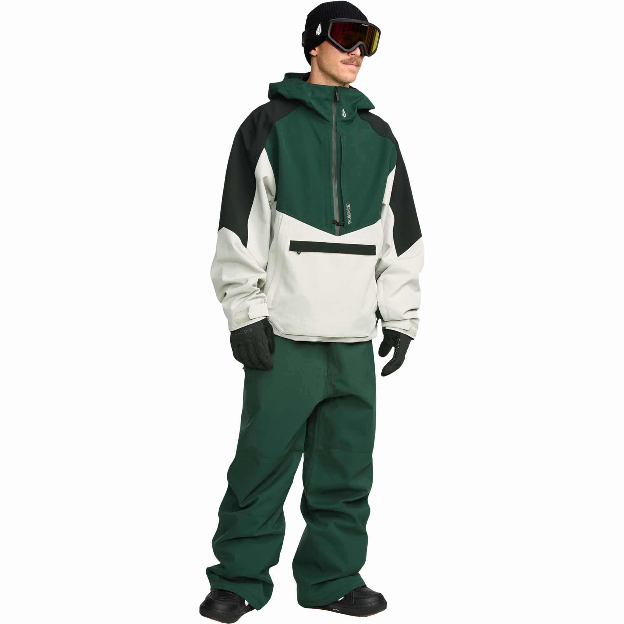 Volcom Brighton Pullover Jacket Stone 2026 Mens Snowboard Coat