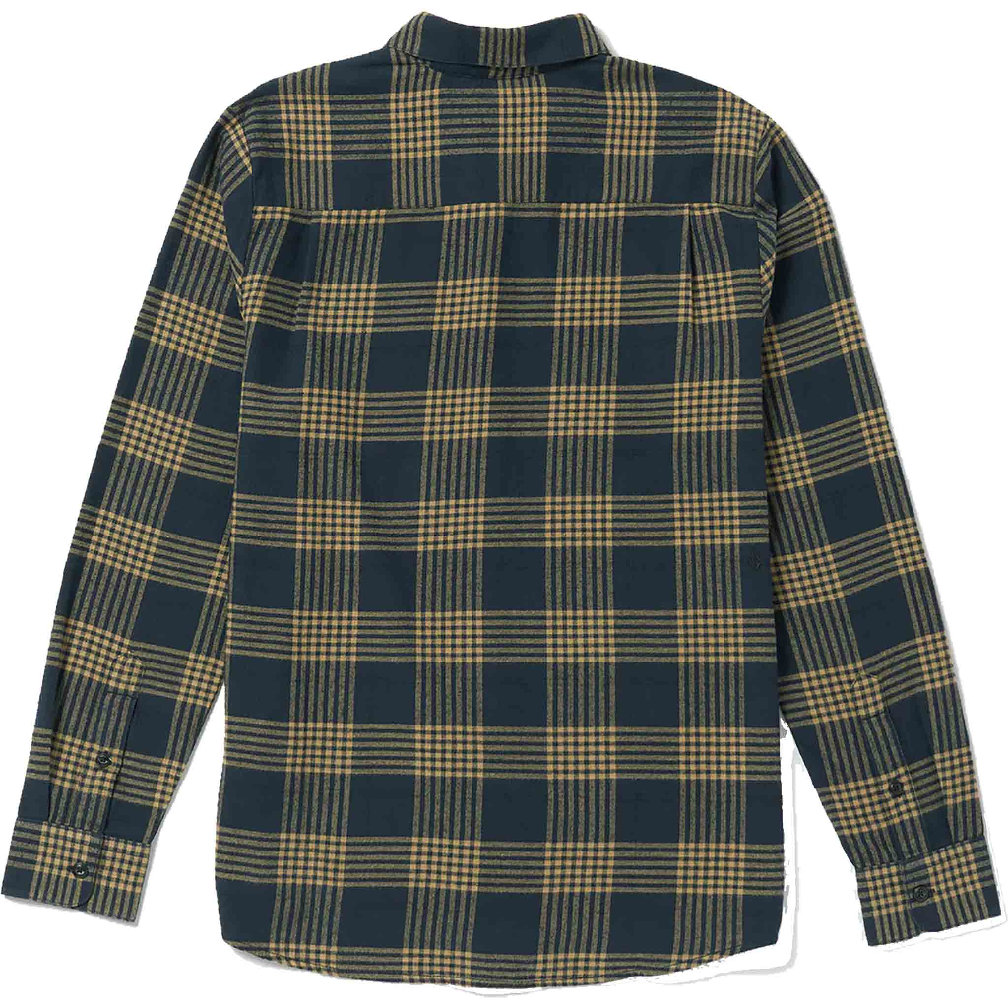 Volcom Caden Plaid Long Sleeve Button Up Navy Button Up