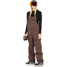 Volcom Creston 3D Stretch Bib Overall Mahogany 2025 Womens Snowboard Pants