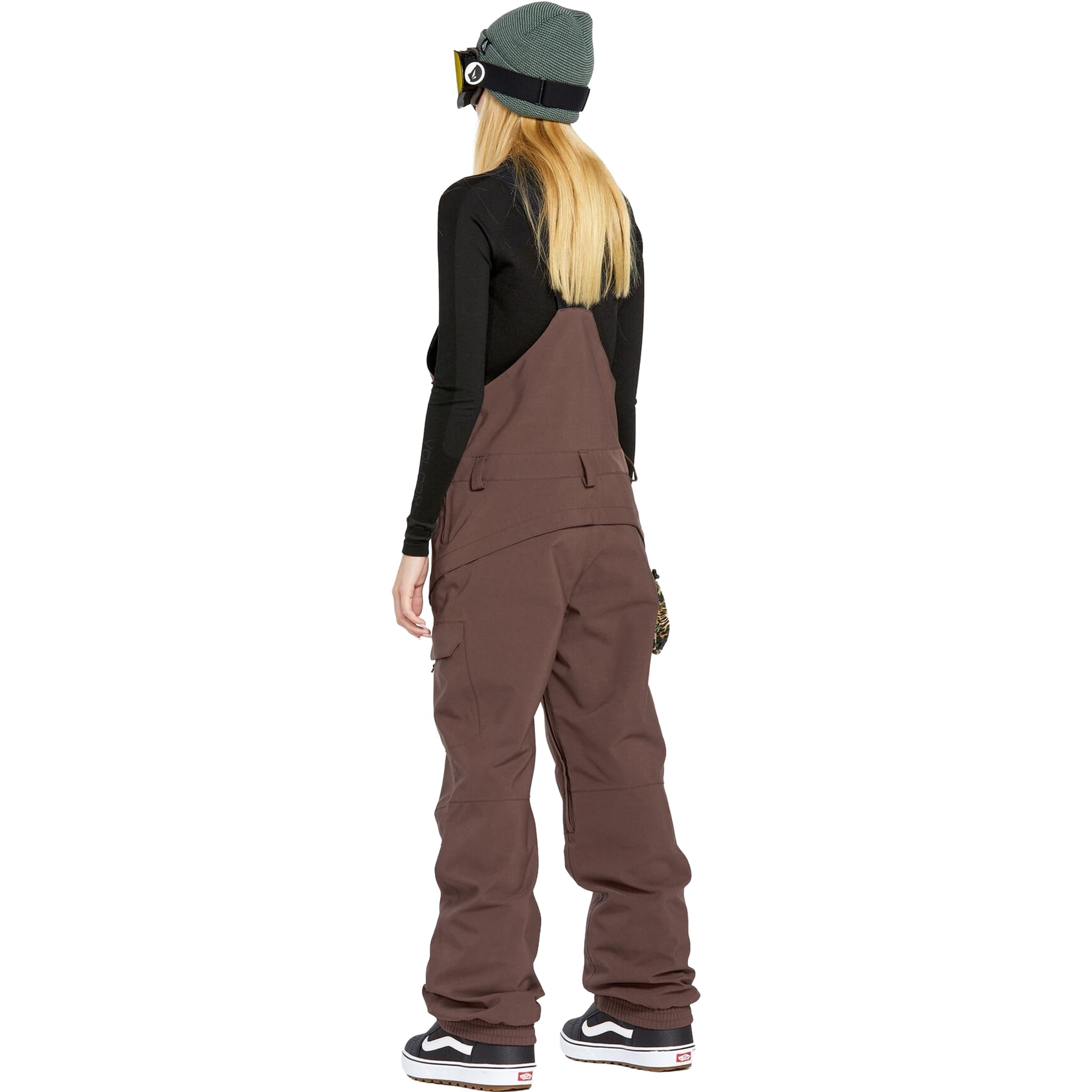 Volcom Creston 3D Stretch Bib Overall Mahogany 2025 Womens Snowboard Pants