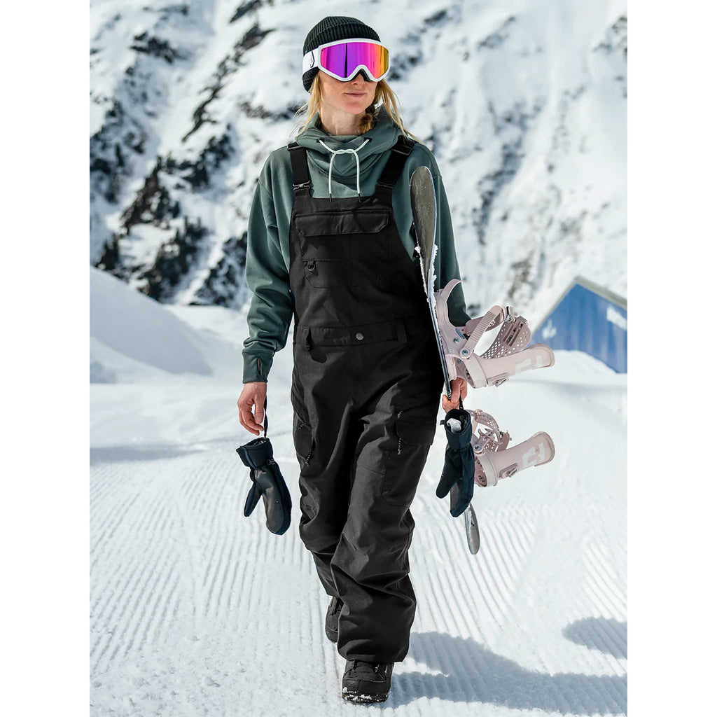 Volcom Creston 3D Stretch Womens Bibs Black 2024 Women's Snowboard Pants