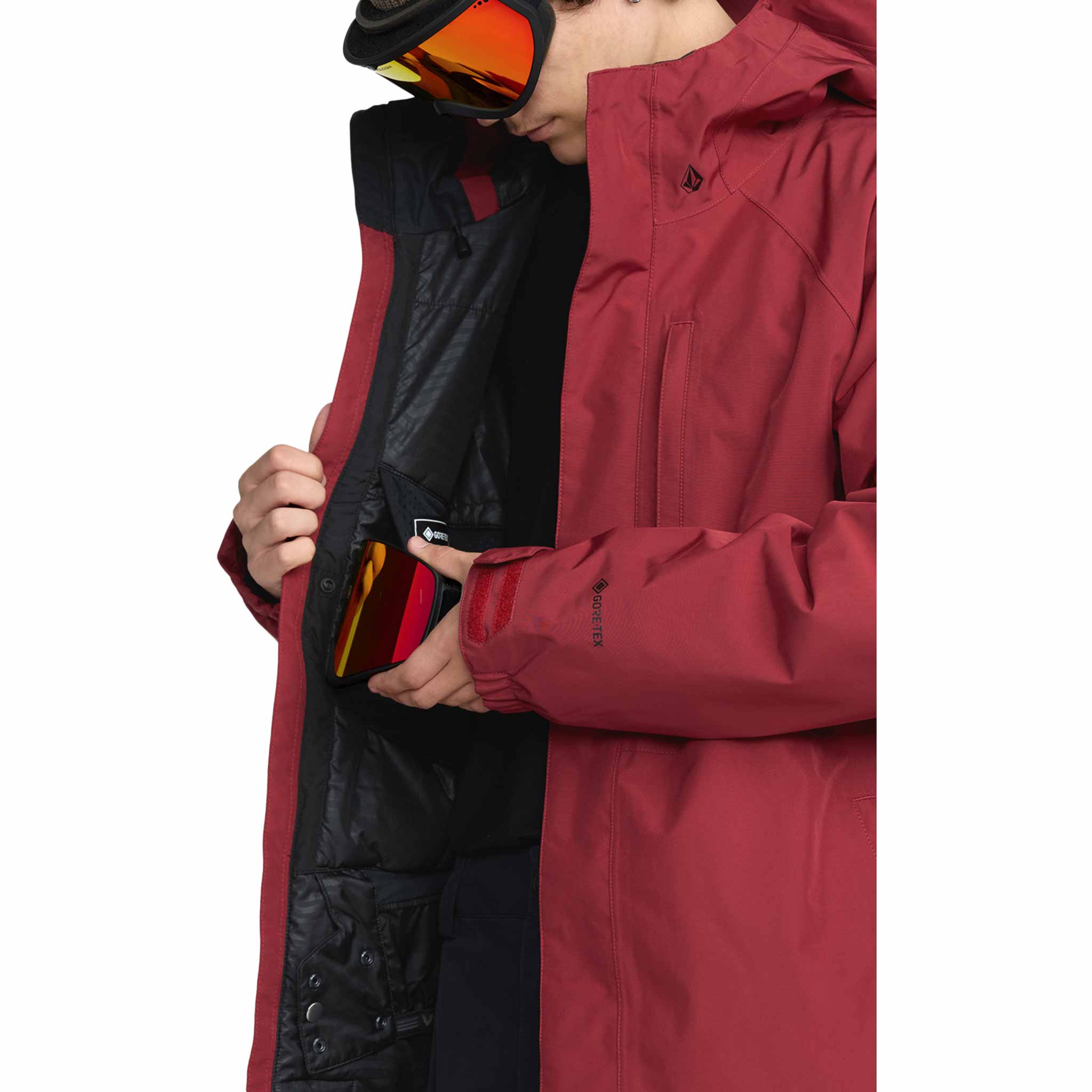 Volcom Dua Insulated Gore-Tex Jacket Burnt Red 2026 Mens Snowboard Coat