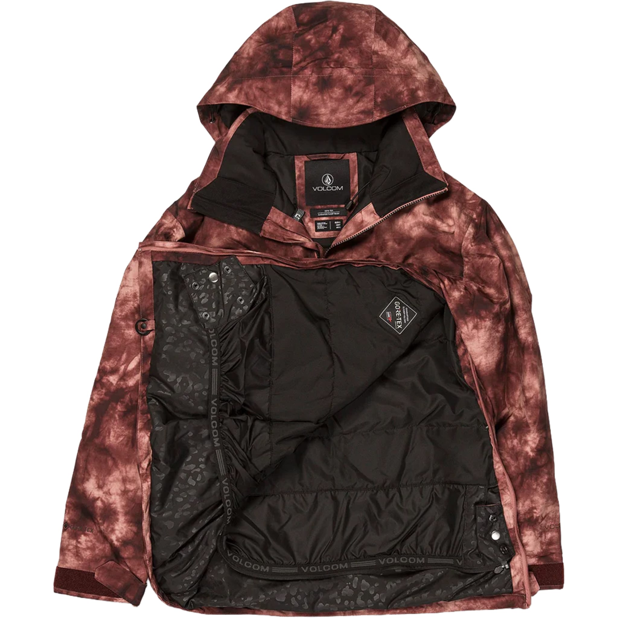 Volcom Fern Insulated Gore-Tex Pullover Pink Salt Wash 2024 Womens Snowboard Jackets