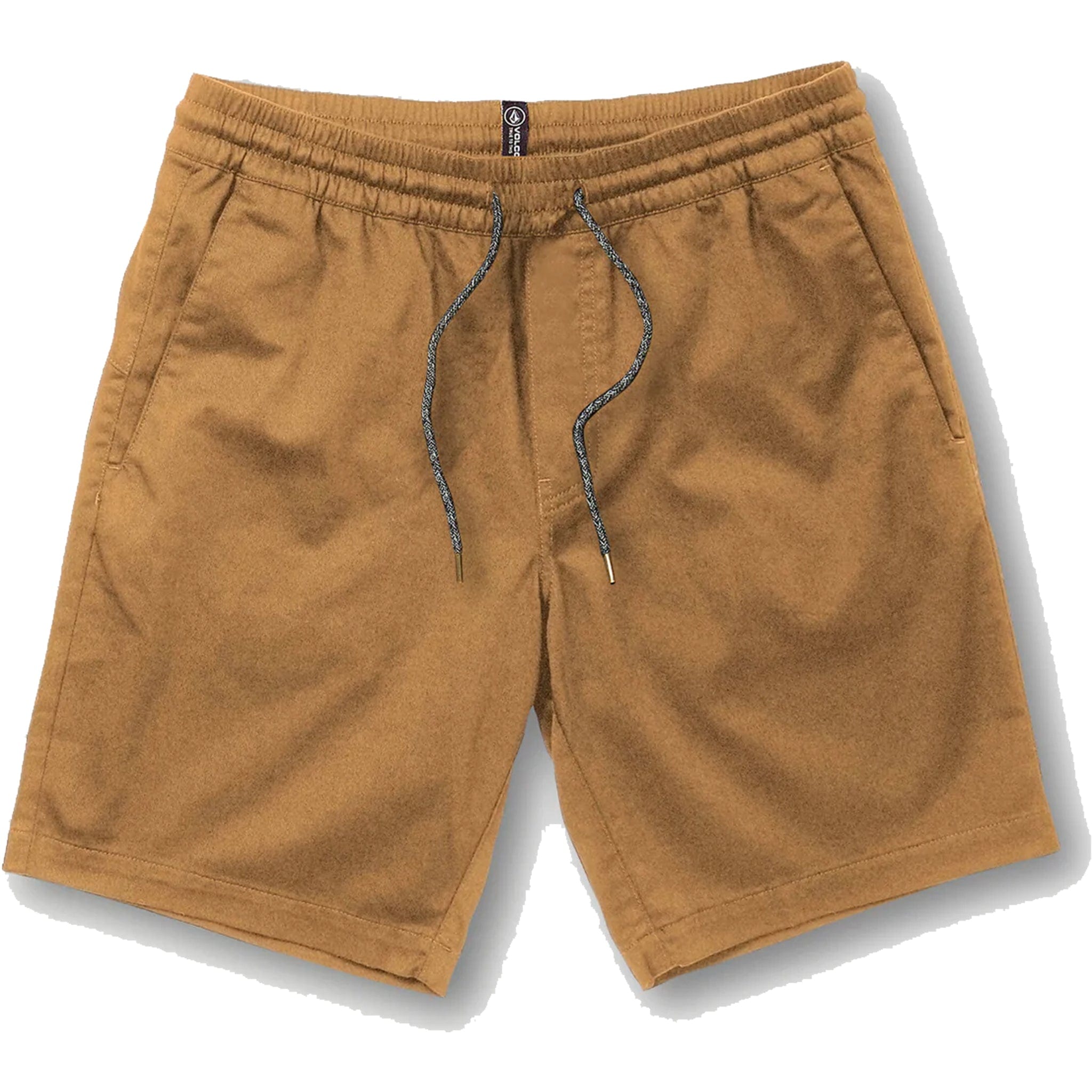 Volcom Frickin Elastic Waist Shorts Dark Khaki Shorts