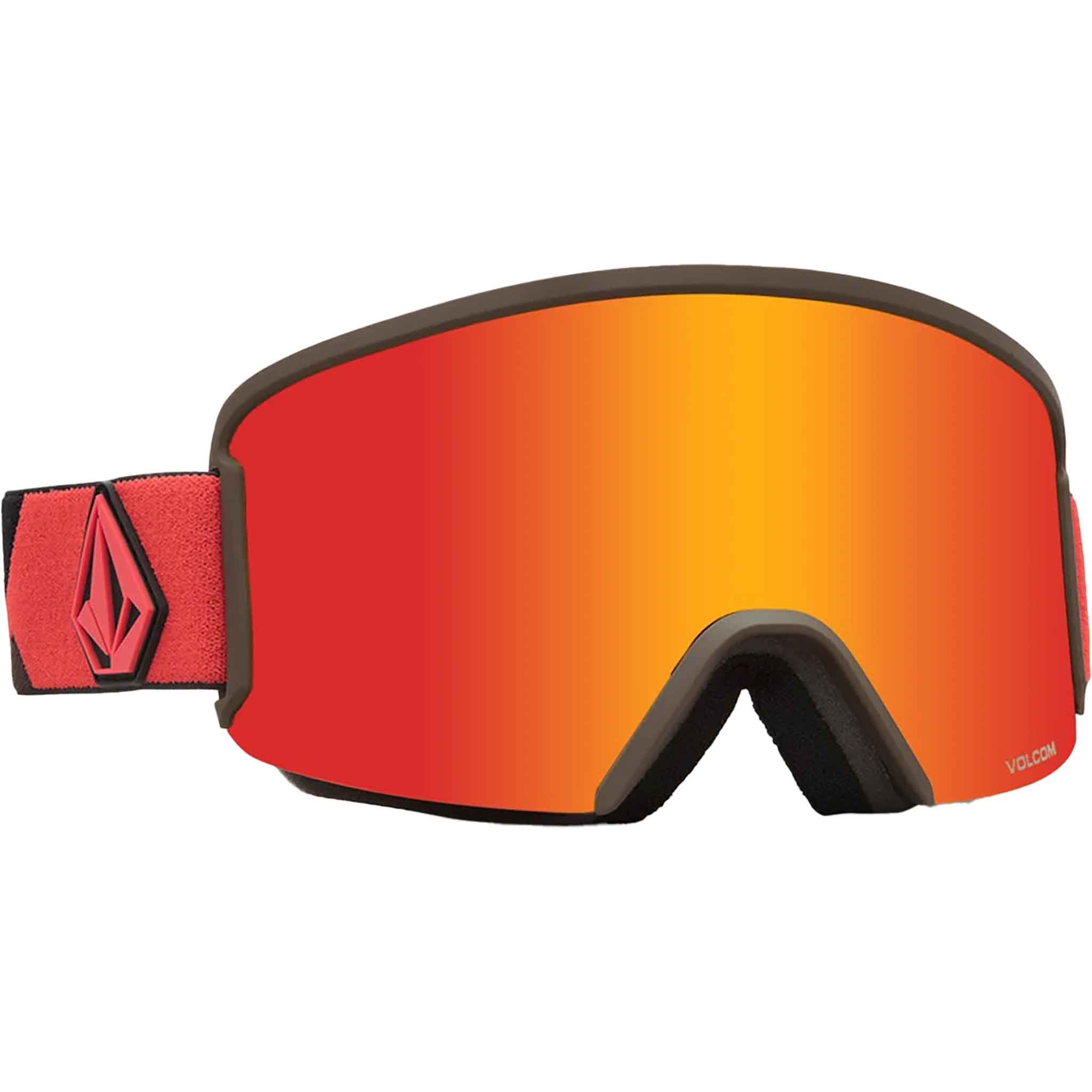 Volcom Garden Goggle Orange Brown Red Chrome Goggles