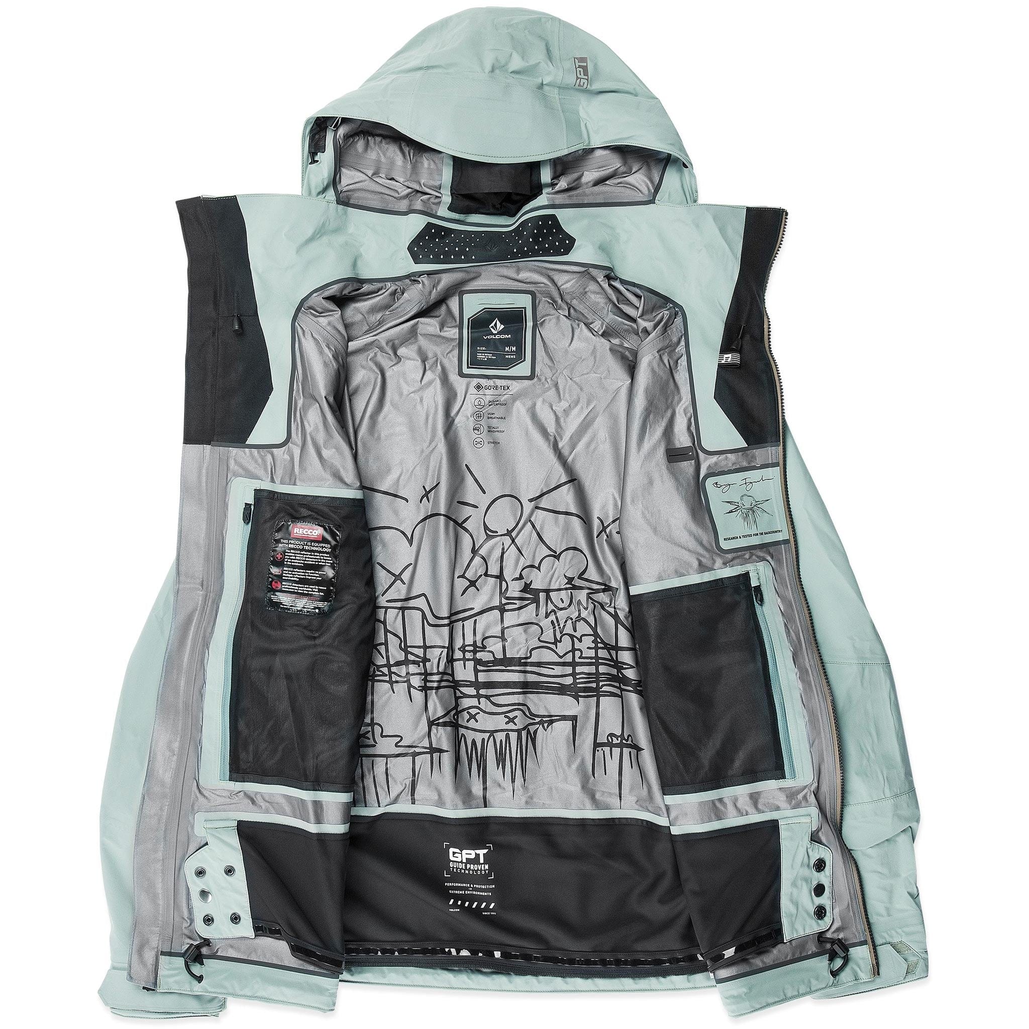 Volcom Guch Stretch Gore-Tex Jacket Agave 2025 Mens Snowboard Coat