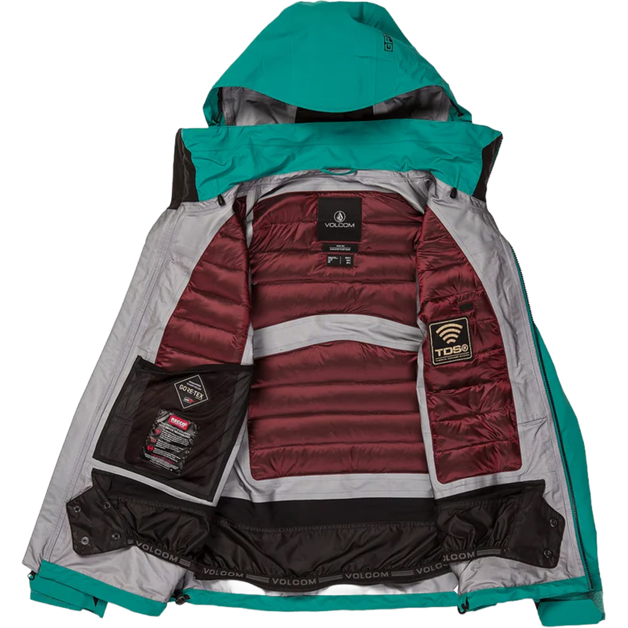 Volcom KOA TDS INF Gore-Tex Jacket Vibrant Green 2024 Womens Snowboard Jackets