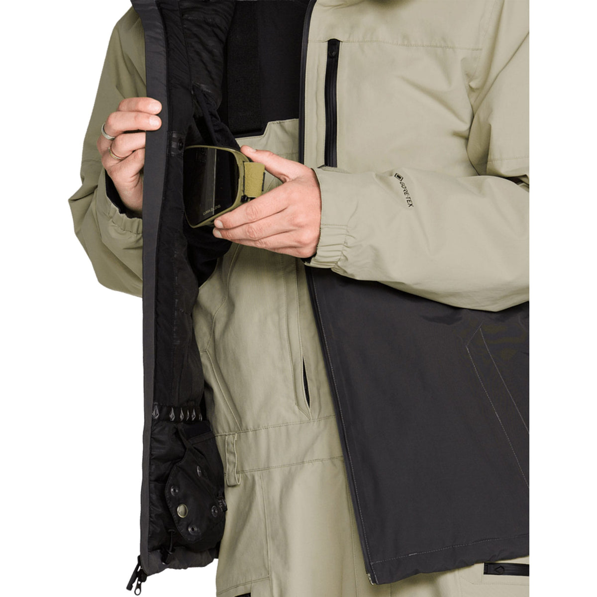 Volcom L Insulated Gore-Tex Jacket Dark Grey 2027 Mens Snowboard Jackets