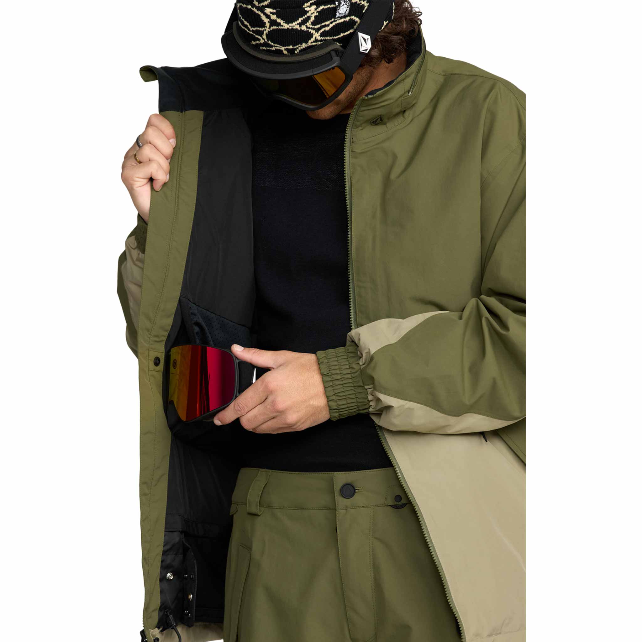 Volcom Longo Gore-Tex Jacket Dark Olive 2026 Mens Snowboard Coat