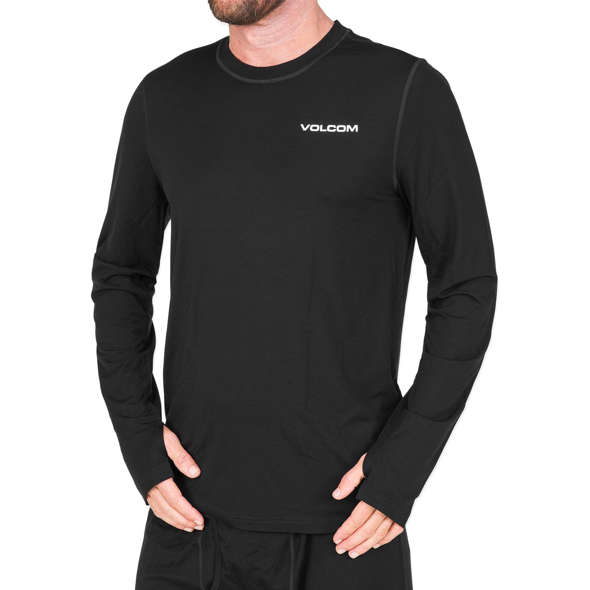 Volcom Merino Blend Crew Black 2025 Mens Thermal