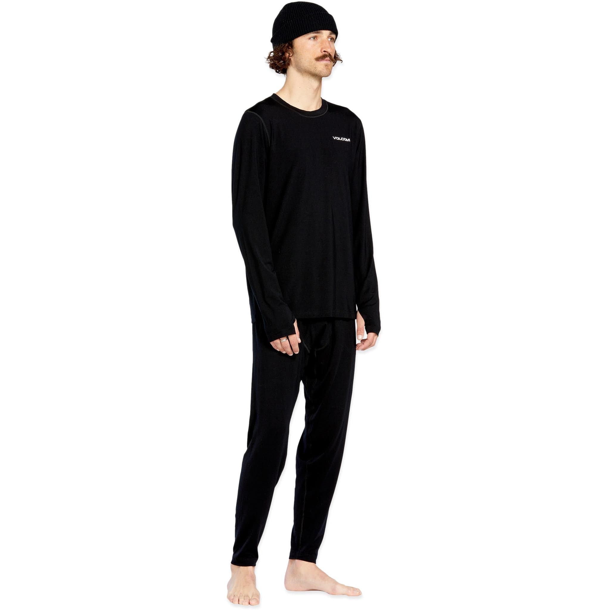 Volcom Merino Blend Crew Black 2025 Mens Thermal