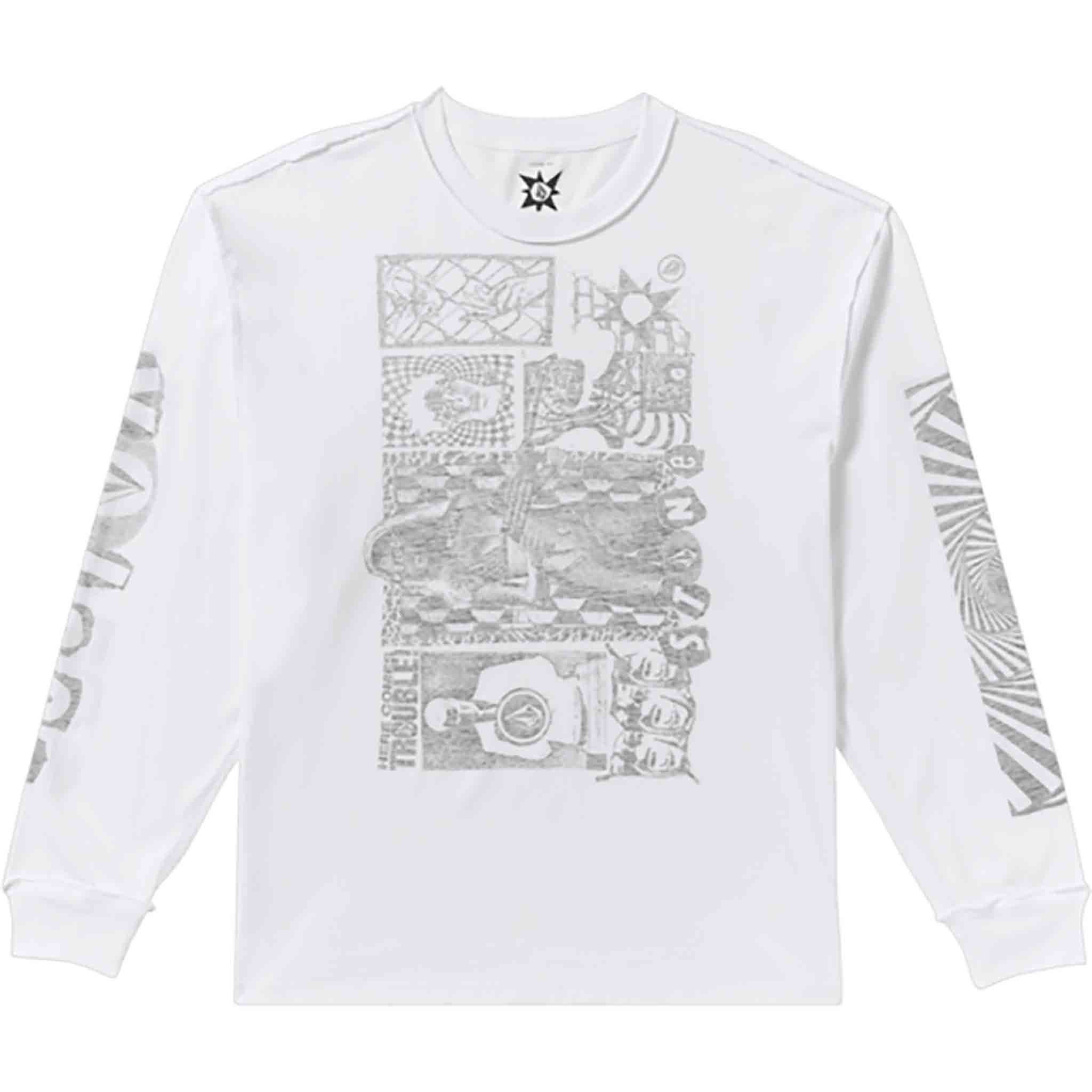 Volcom POVJ Long Sleeve Tee White T Shirt