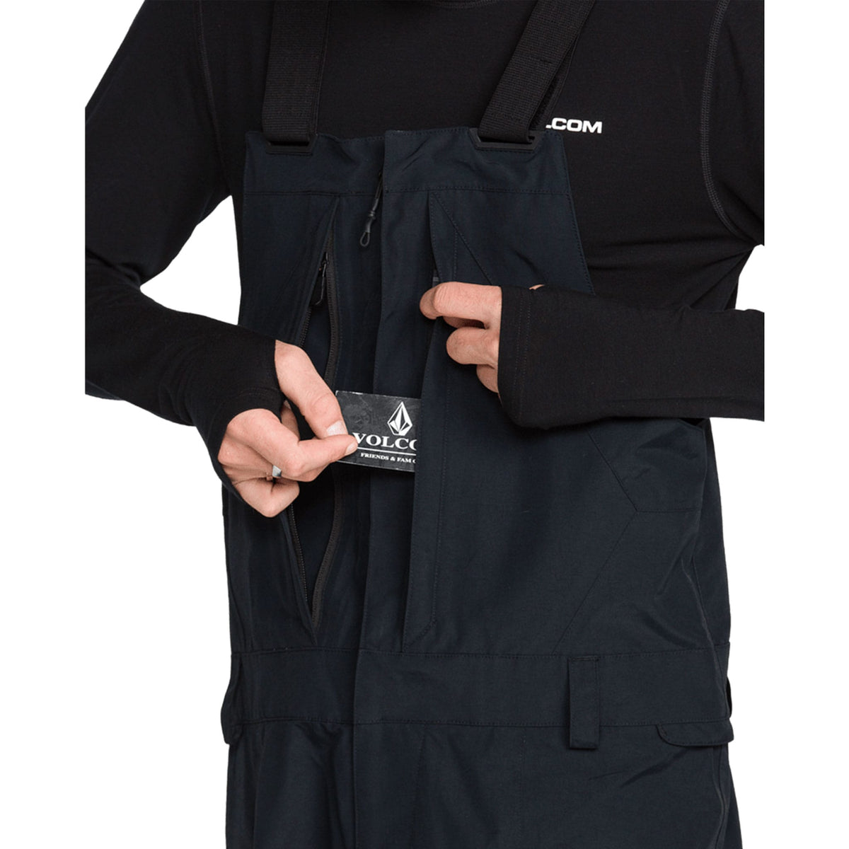 Volcom Rain Gore Bib Overall Black 2027 Mens Snowboard Pants