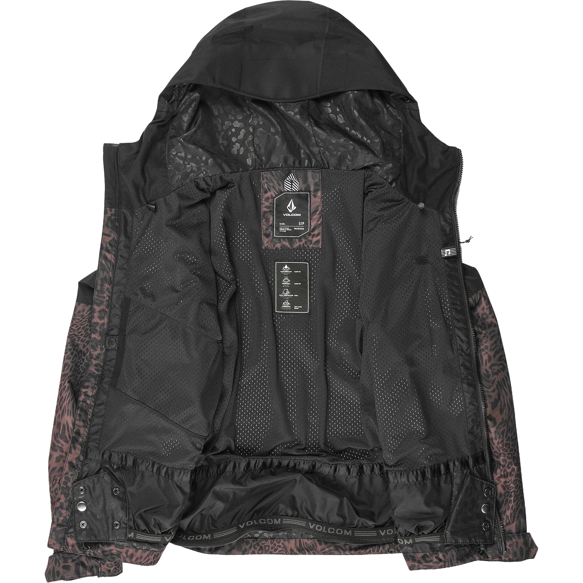 Volcom Revna 20K Shell Jacket Leopard Womens Snowboard Jackets