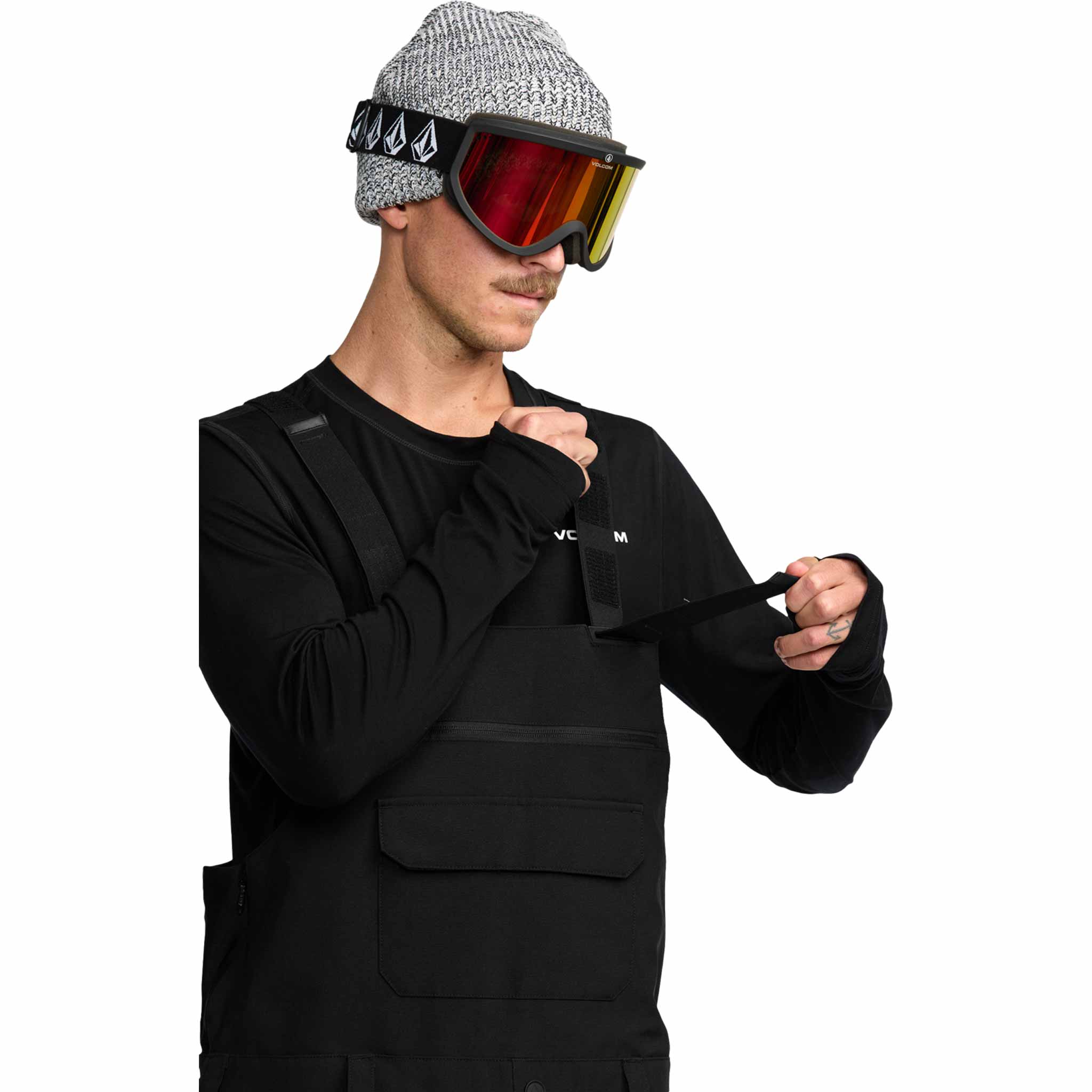 Volcom Roan Bib Overall Black 2026 Mens Snowboard Pants