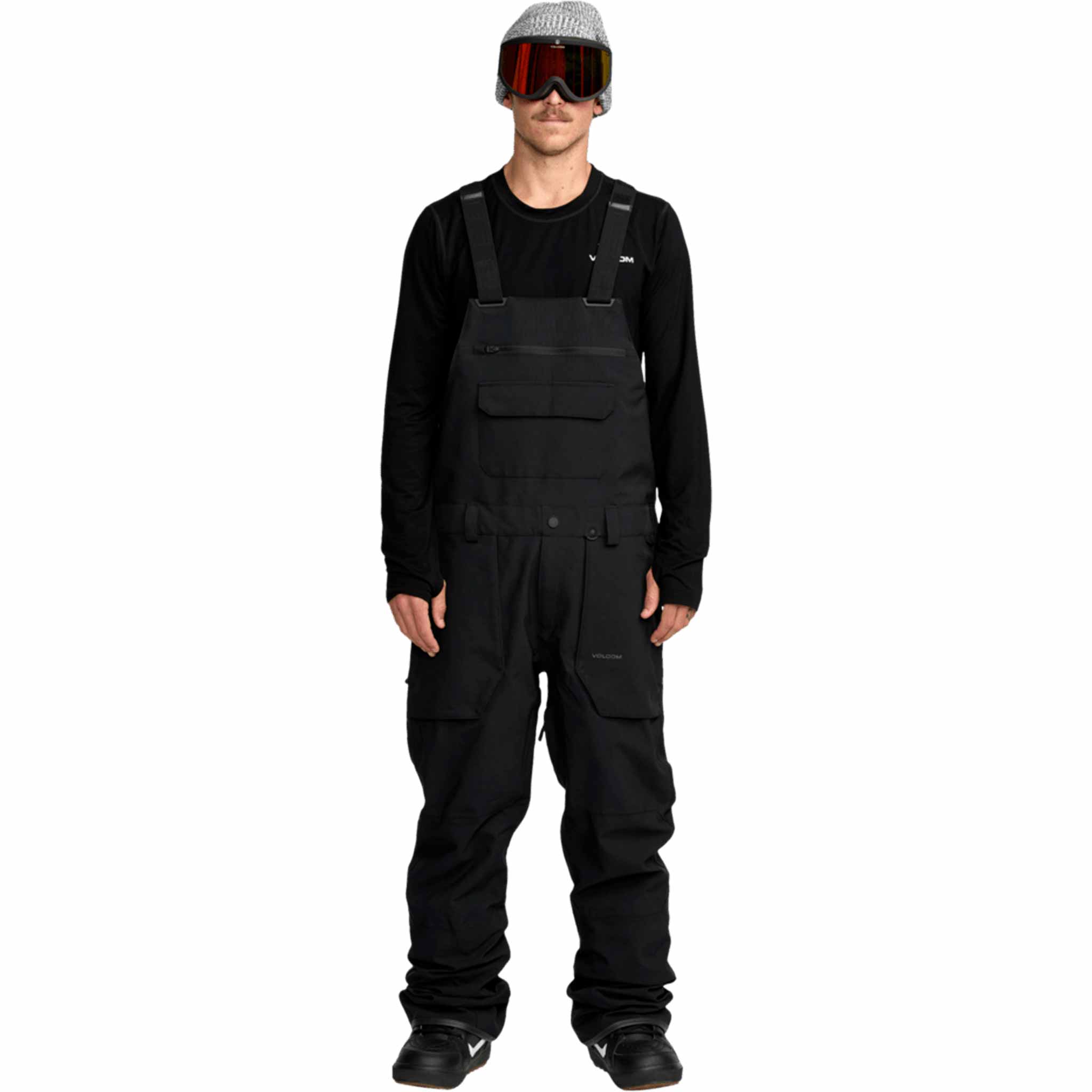 Volcom Roan Bib Overall Black 2026 Mens Snowboard Pants