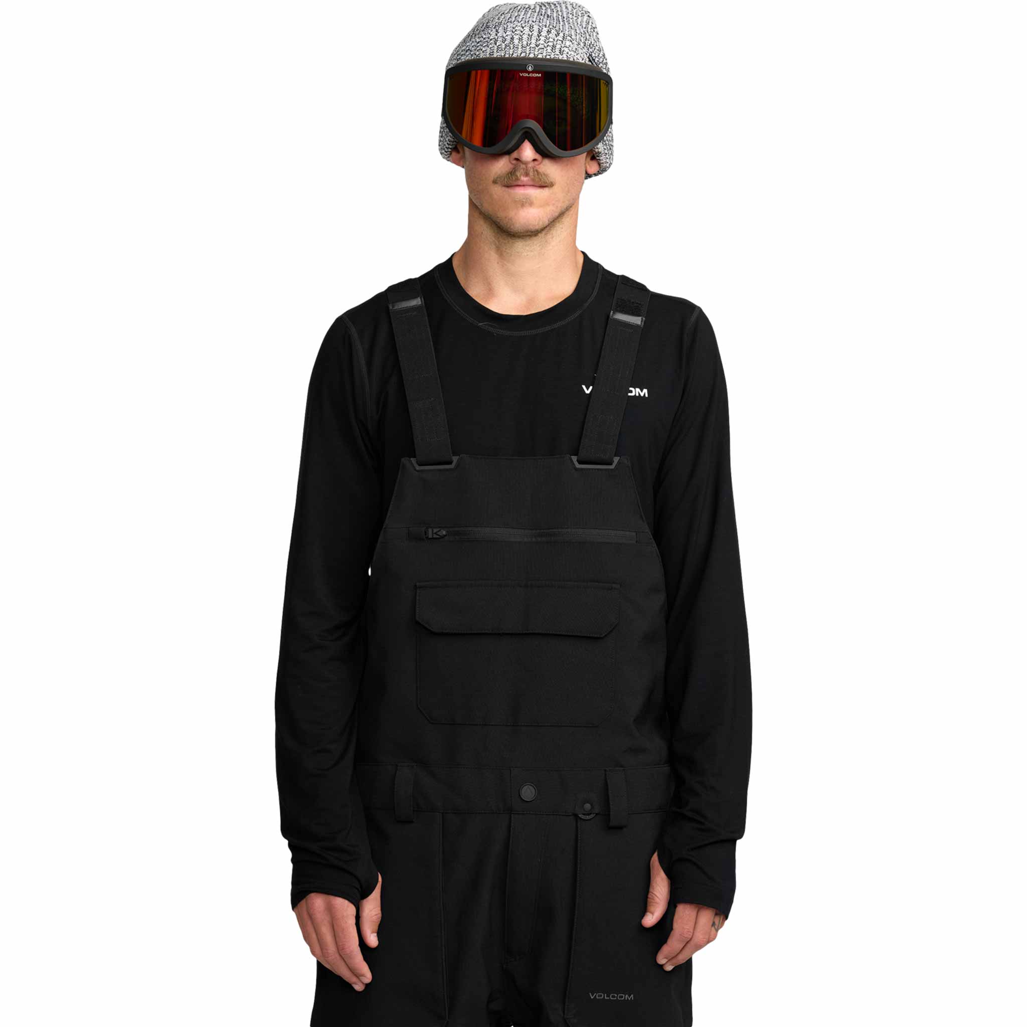 Volcom Roan Bib Overall Black 2026 Mens Snowboard Pants