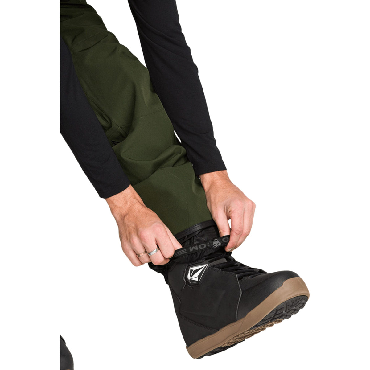 Volcom Roan Bib Overall Dark Green 2027 Mens Snowboard Pants