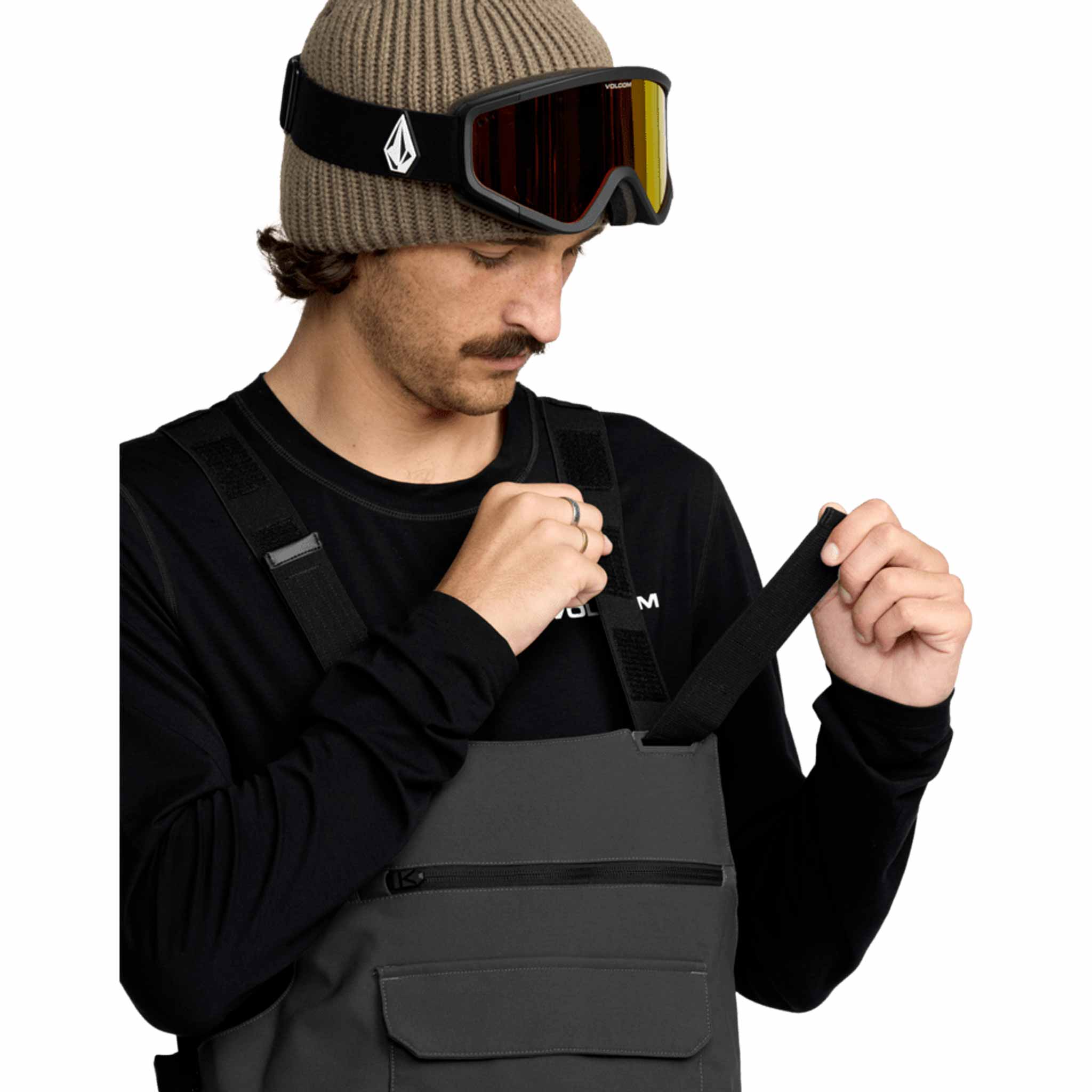 Volcom Roan Bib Overall Dark Grey 2026 Mens Snowboard Pants
