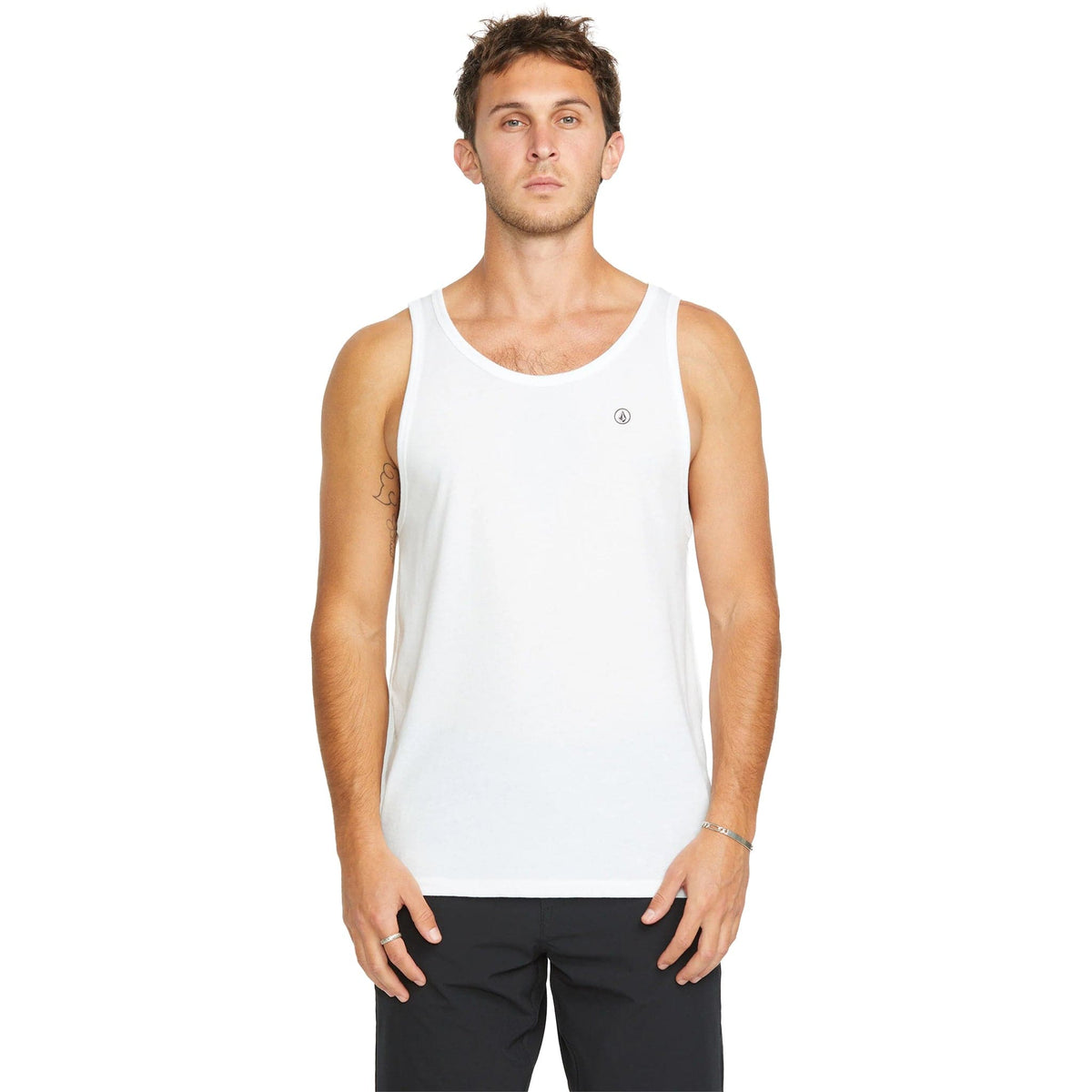 Volcom Tanks Volcom Solid Heather Tank White - Sanction Skate And Snow