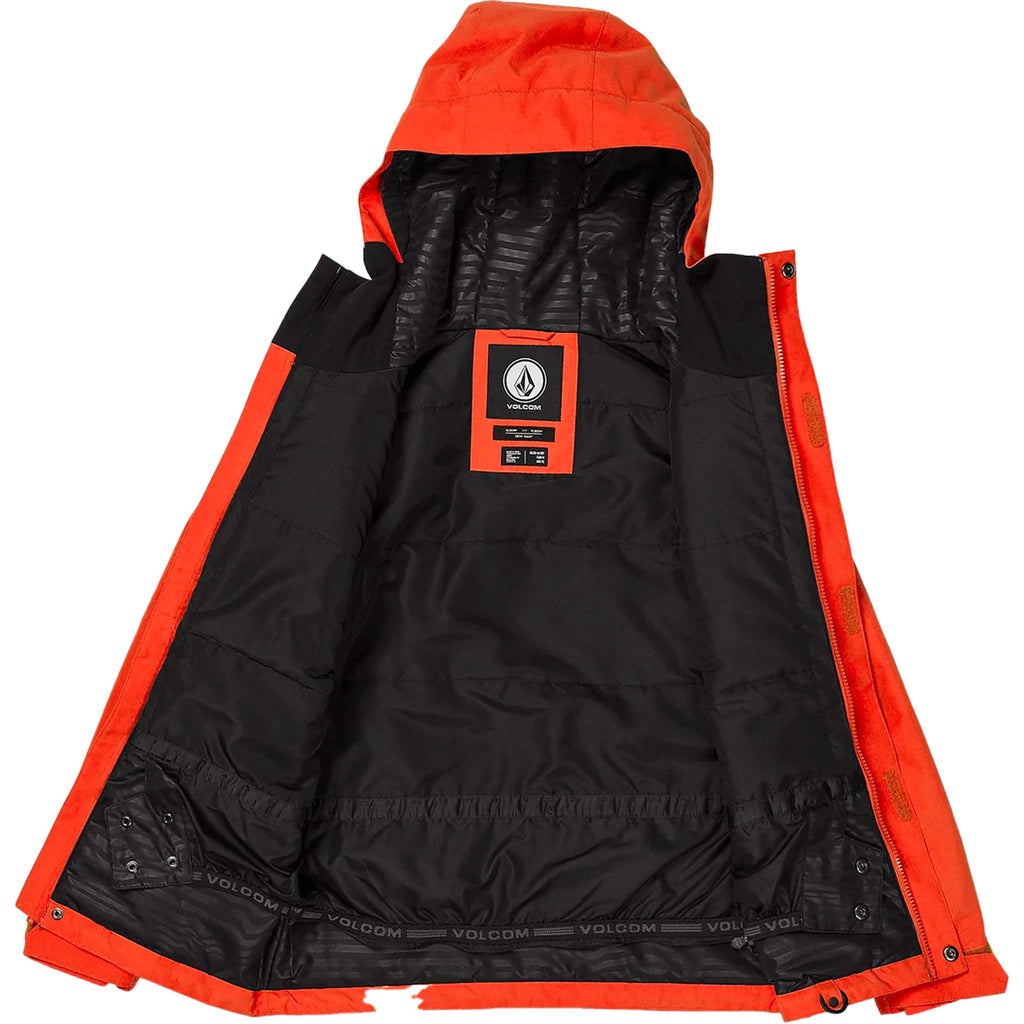 Volcom Stone 91 Insulated Kids Jacket Orange Shock 2024 Youth Jackets