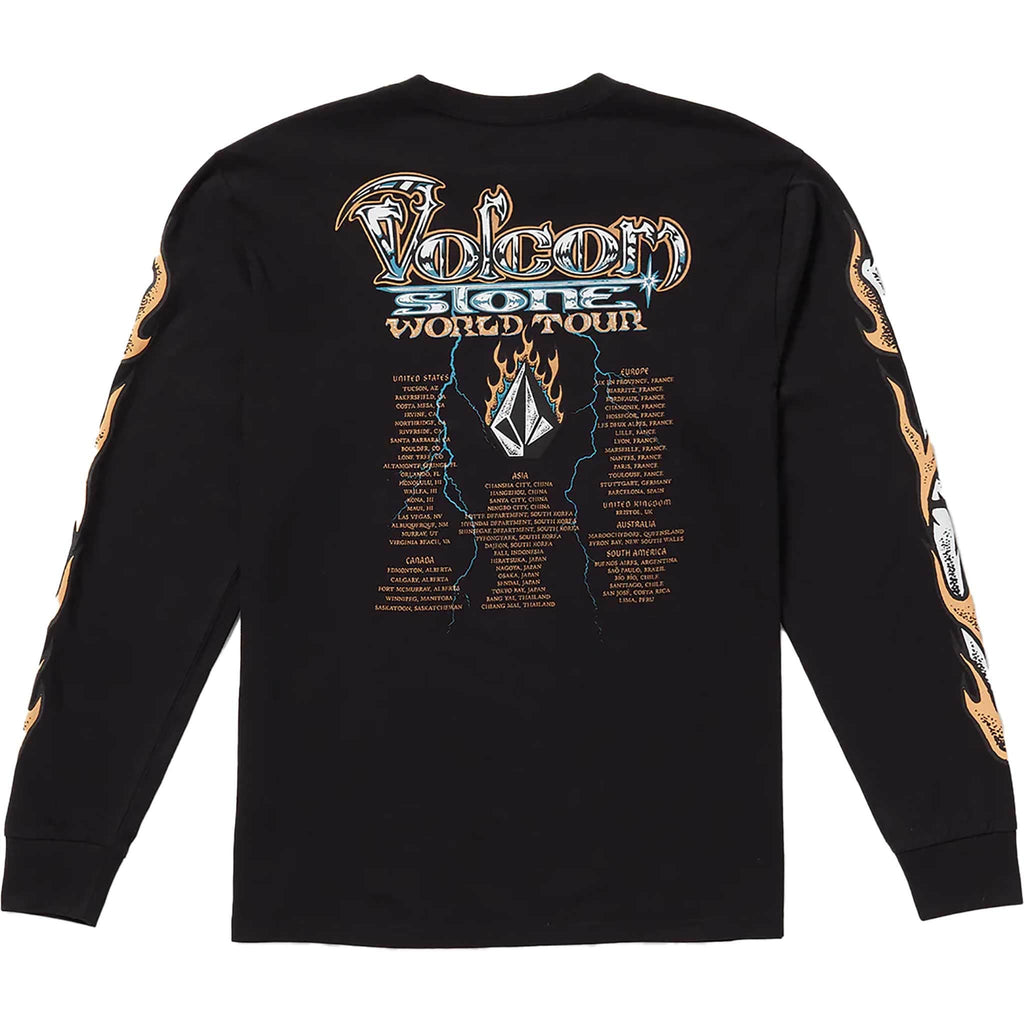 Volcom Stone Ghost Long Sleeve Black T Shirt