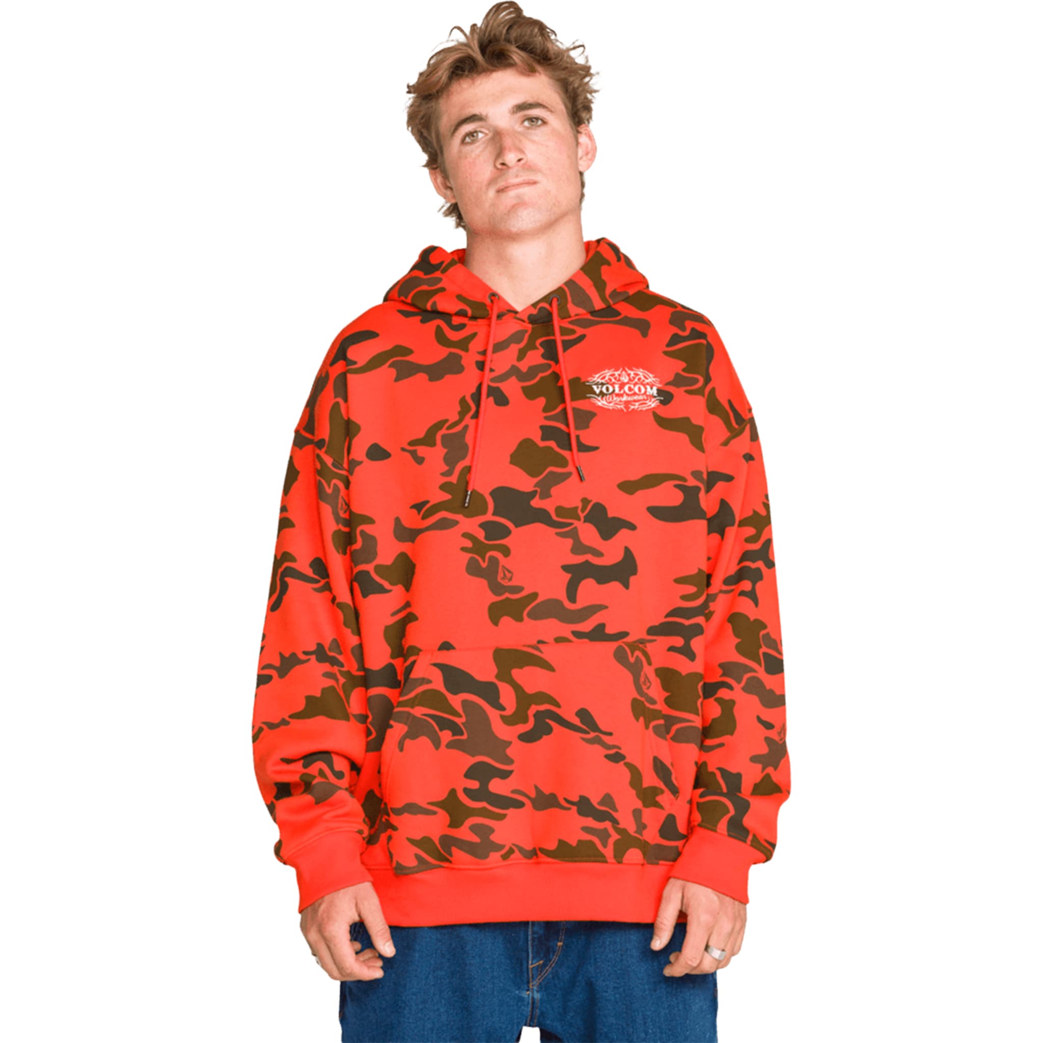 Volcom Talon Workwear Pullover Hoodie Tangerine Sweatshirts