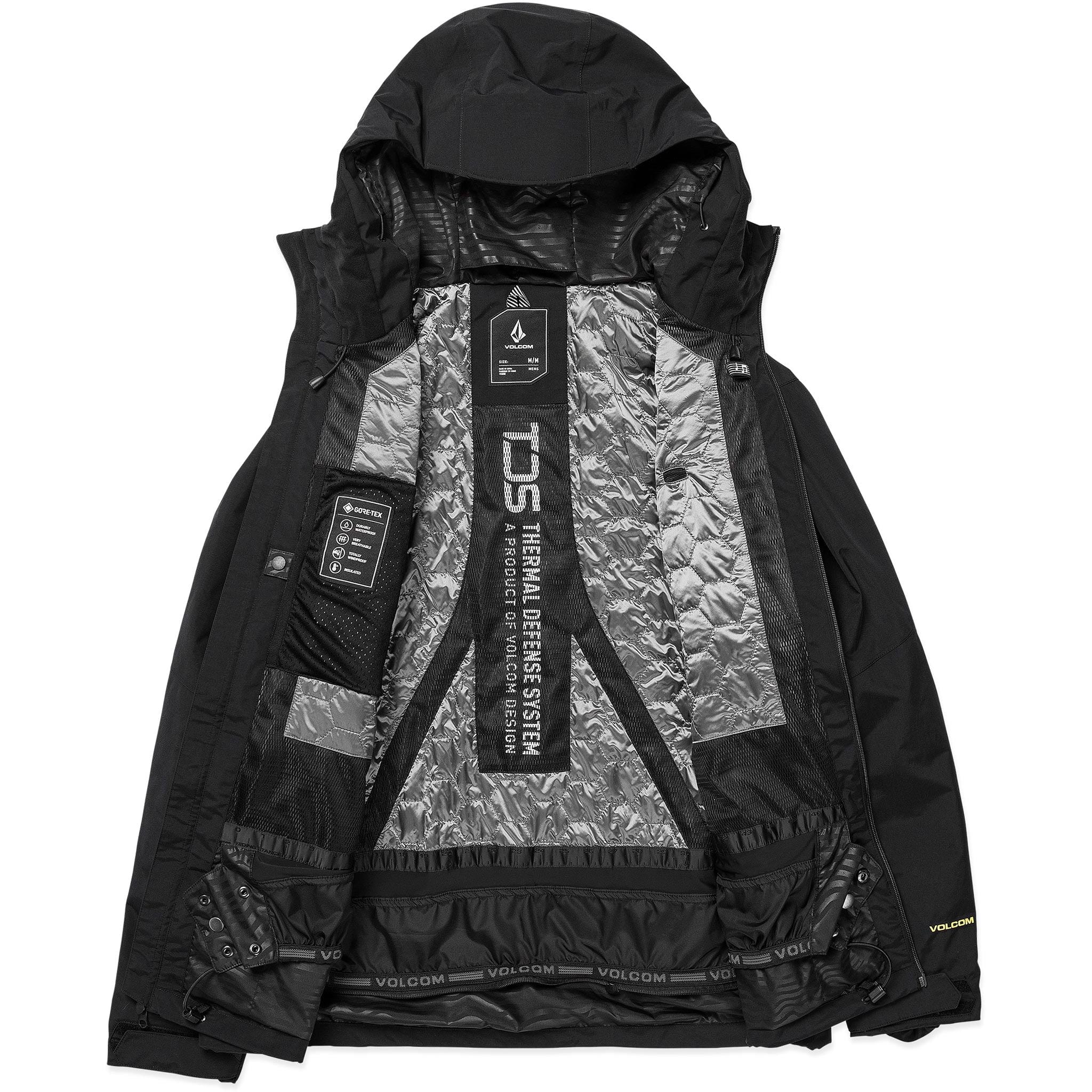 Volcom TDS 2L Gore-Tex Jacket Black 2025 Mens Snowboard Coat