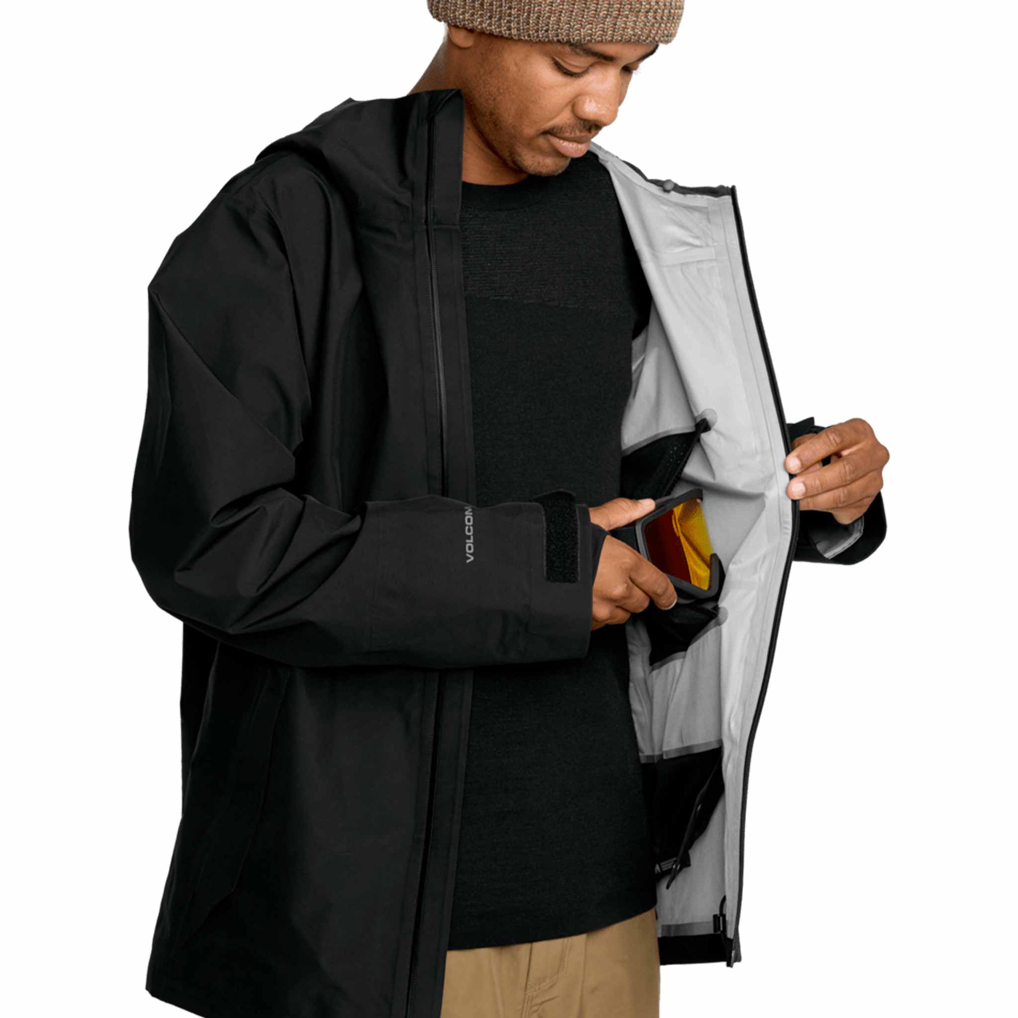 Volcom Tester 3L Gore-Tex Jacket Black 2026 Mens Snowboard Coat