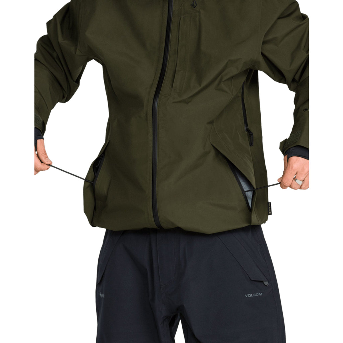 Volcom Tester 3L Gore-Tex Jacket Dark Green 2027 Mens Snowboard Jackets