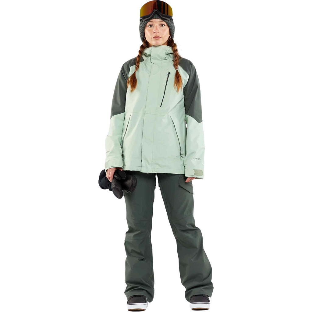Volcom V.Co Aris Insulated Gore Tex Womens Jacket Sage Frost 2024 Womens Snowboard Jacket